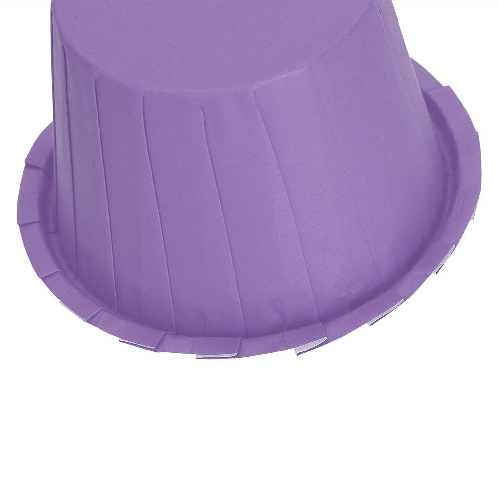 Food-Grade Coated Baking Cups - Non-Toxic, Fluorescent-Free Paper Cake Liners for Home Baking & Kitchen Use | Perfect for Cupcakes, Muffins & Party Desserts (Purple Topper Cup)