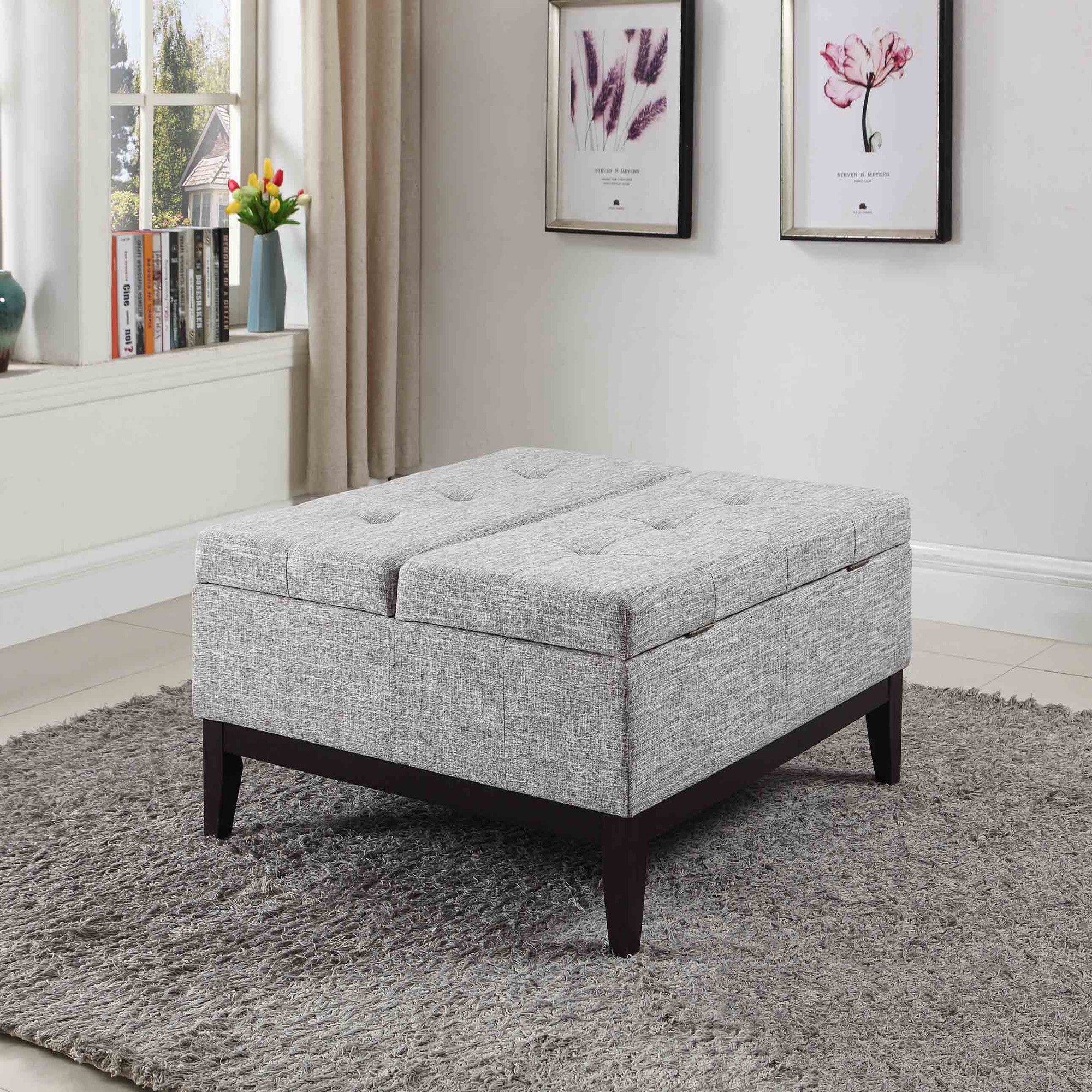 Modern Beige and Grey Coffee Table by Ore International - Stylish Living Room Furniture for Home Decor, Office & Lounge Spaces