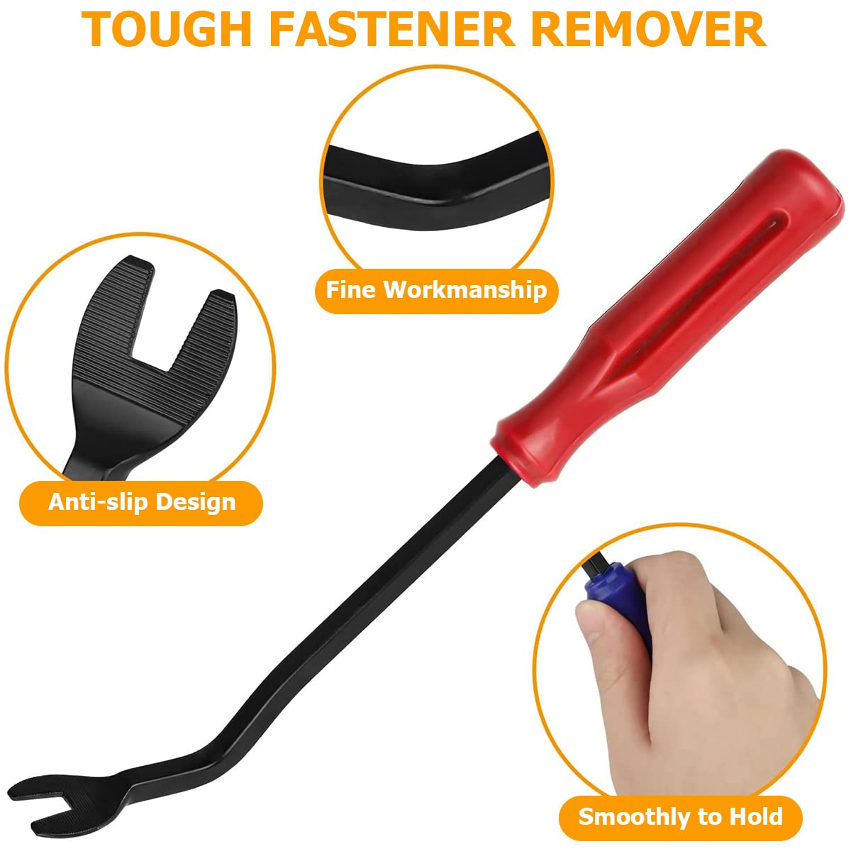 5-Piece Car Trim Removal Tool Kit - Plastic Pry Tools for Auto Panel, Door & Window Clips - Fastener Remover Set for Dashboard, Radio & Audio Installation - Essential Vehicle Interior Repair Tools for DIY & Professional Mechanics