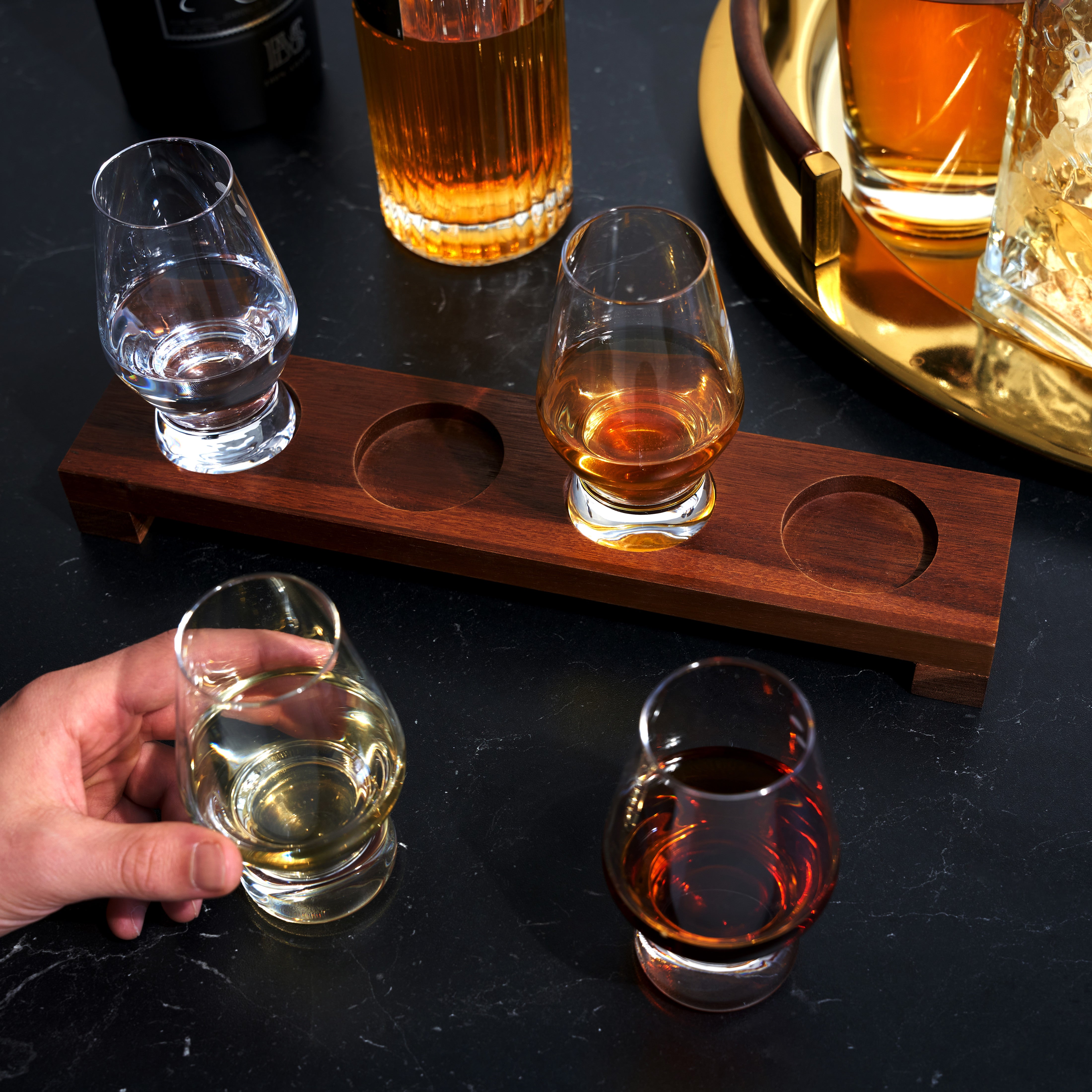 Premium Crystal Spirit Glass Flight Set - Whiskey Tasting Glasses for Bourbon, Scotch & Whiskey Enthusiasts - Perfect for Home Bars, Gifts & Tasting Events