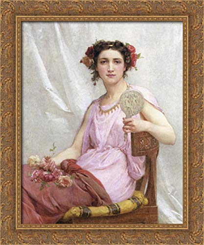 20x24 Gold Ornate Wood Framed Canvas Wall Art by Guillaume Seignac - Elegant Home Decor for Living Room, Bedroom & Office