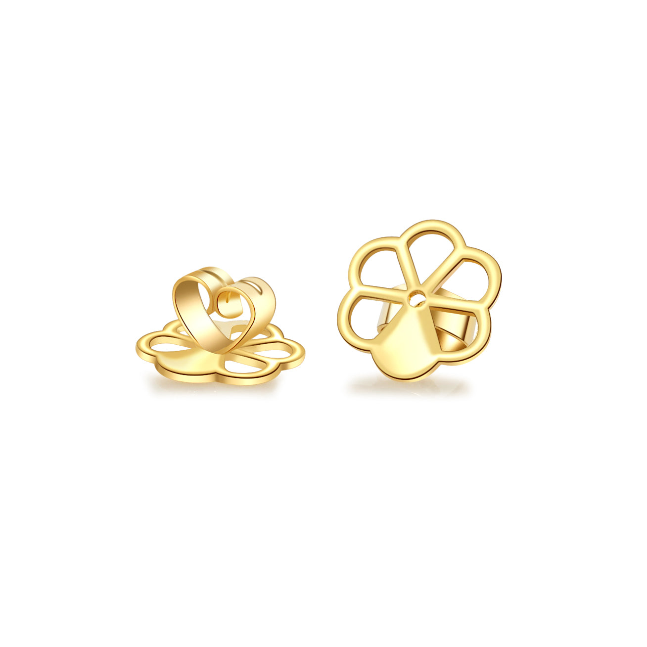 18K Solid Gold Earrings Backstopper KA00008 - Elegant Stud Earrings for Women, Hypoallergenic & Tarnish-Free, Perfect for Daily Wear, Parties & Gifts