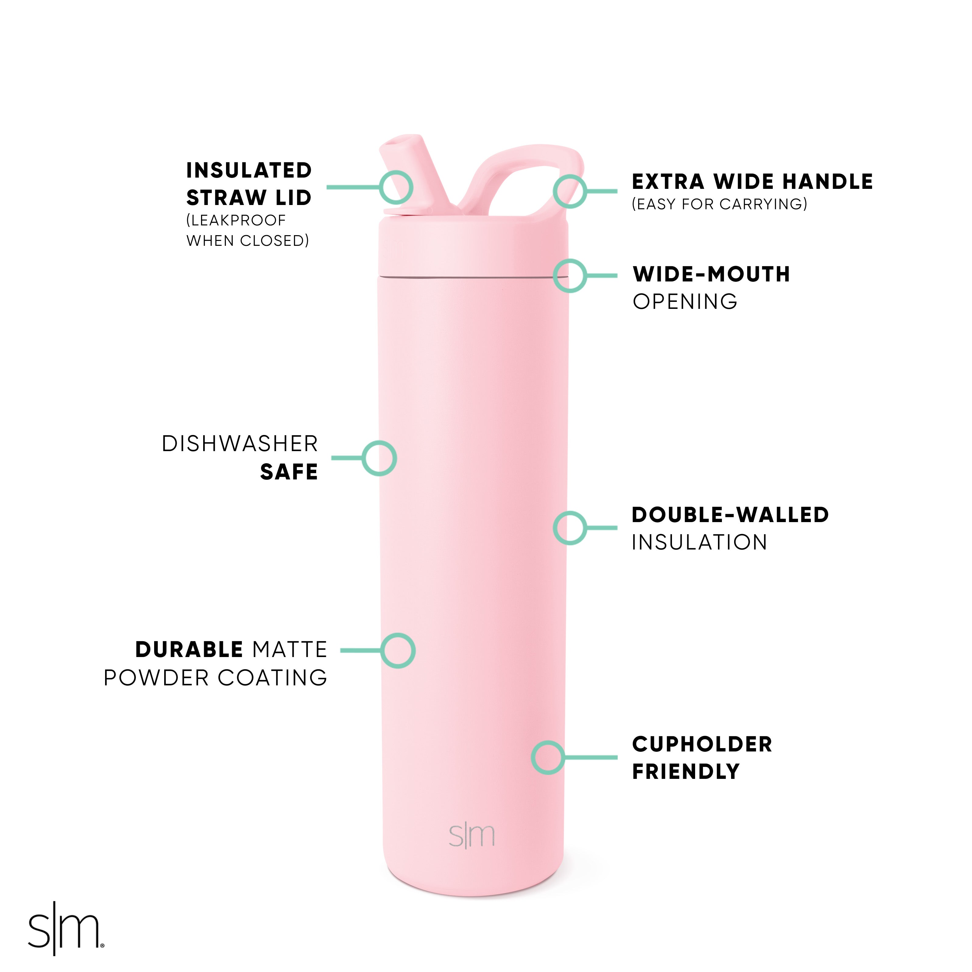 Stainless Steel Manual Straw Lid Tumbler Cup - Insulated Travel Mug for Hot & Cold Drinks - Perfect for Coffee, Tea, and Smoothies On The Go