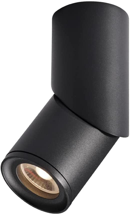 Booaiia 7W LED Recessed Ceiling Light - Adjustable Rotating COB Downlight with Aluminum Housing for Indoor Lighting | Perfect for Living Room, Bedroom, and Office Background Illumination