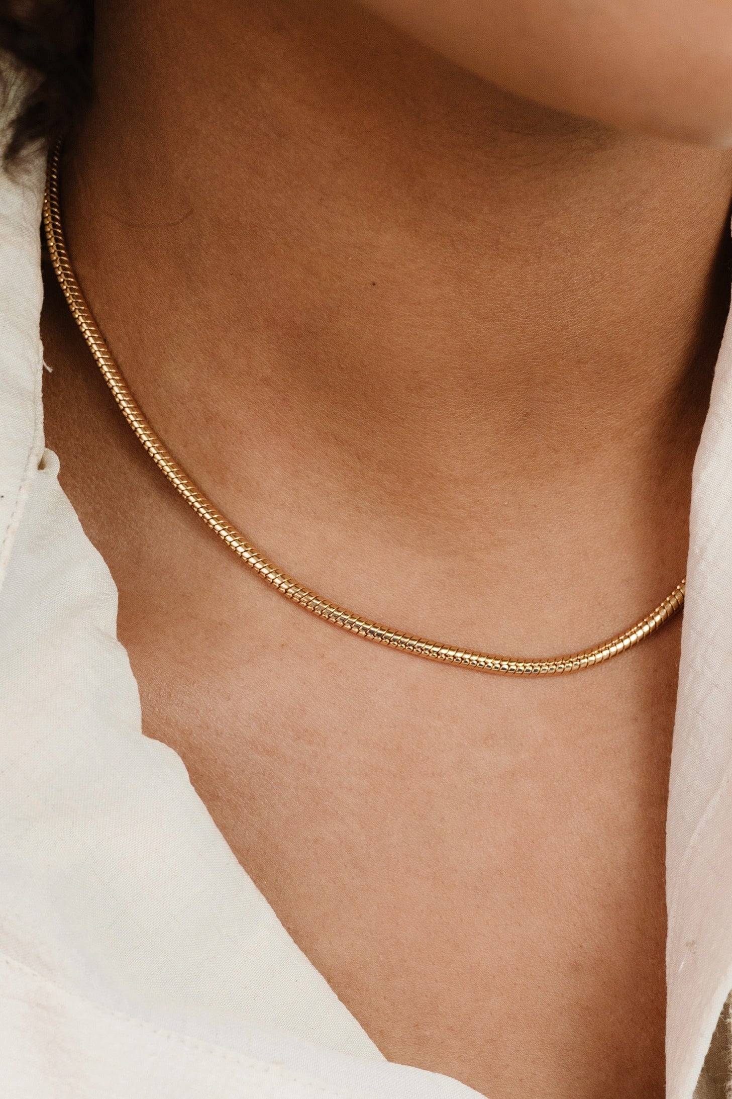 Elegant Classic Snake Chain Necklace for Women - 18K Gold Plated Dainty Layering Jewelry - Perfect for Everyday Wear, Gifts & Special Occasions
