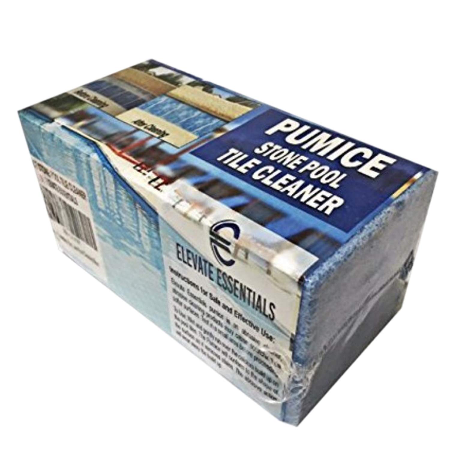 Elevate Essentials Natural Pumice Stone for Pool Tile Cleaning - Best Pool Stain Remover, Concrete & Spa Scrubber, Ceramic Tile Cleaner Block (Blue) - Perfect for Swimming Pools, Hot Tubs, and Bathroom Surfaces