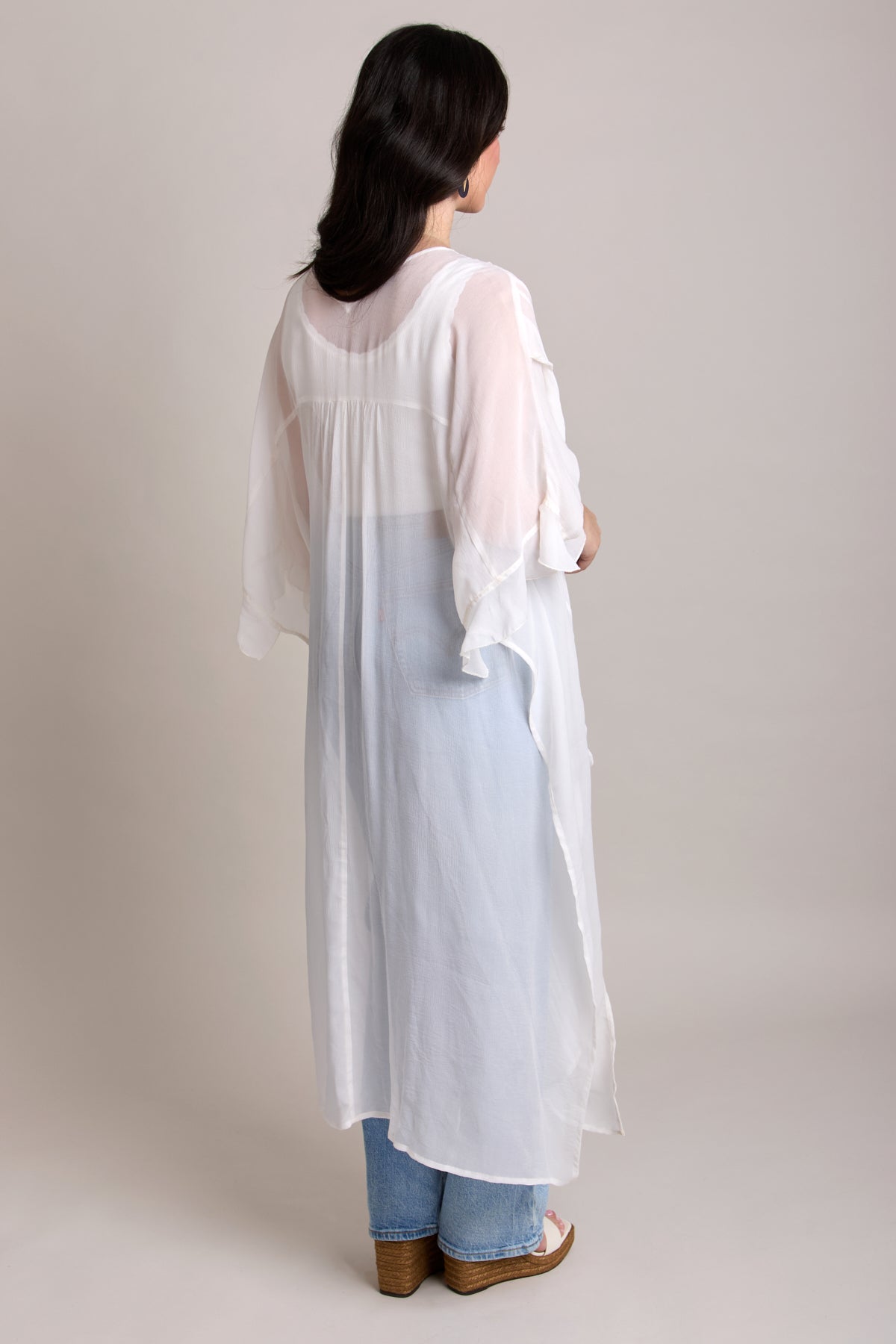 Elegant Ruffled Button Kaftan Cover Up - Flowy Beach Dress for Women | Perfect for Poolside, Vacation & Summer Outfits