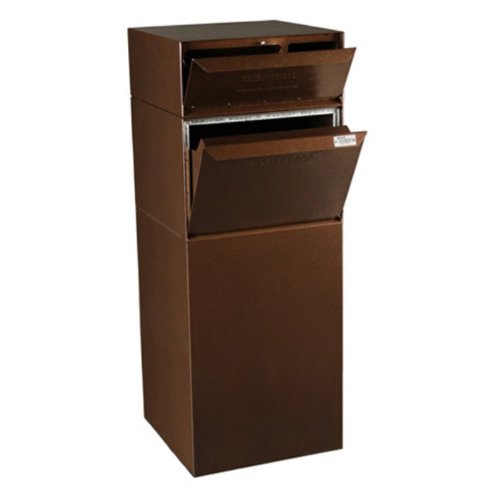 dVault® Full Service Vault DVCS0015 - Secure Locking Mailbox with Package Drop & Letter Slot - Weatherproof Sand-Colored Outdoor Mailbox for Home, Office & Apartment Security