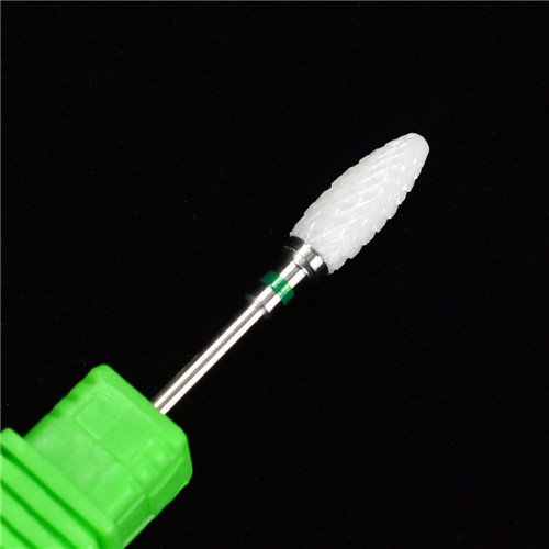 1pc Ceramic Nail Drill Bit - Electric Nail File Drill Bits with Carbide Tip (3/32'') for Manicure Machine - Professional Nail Accessories LA-H0615TB - Perfect for Salon, Home Nail Care & DIY Manicures