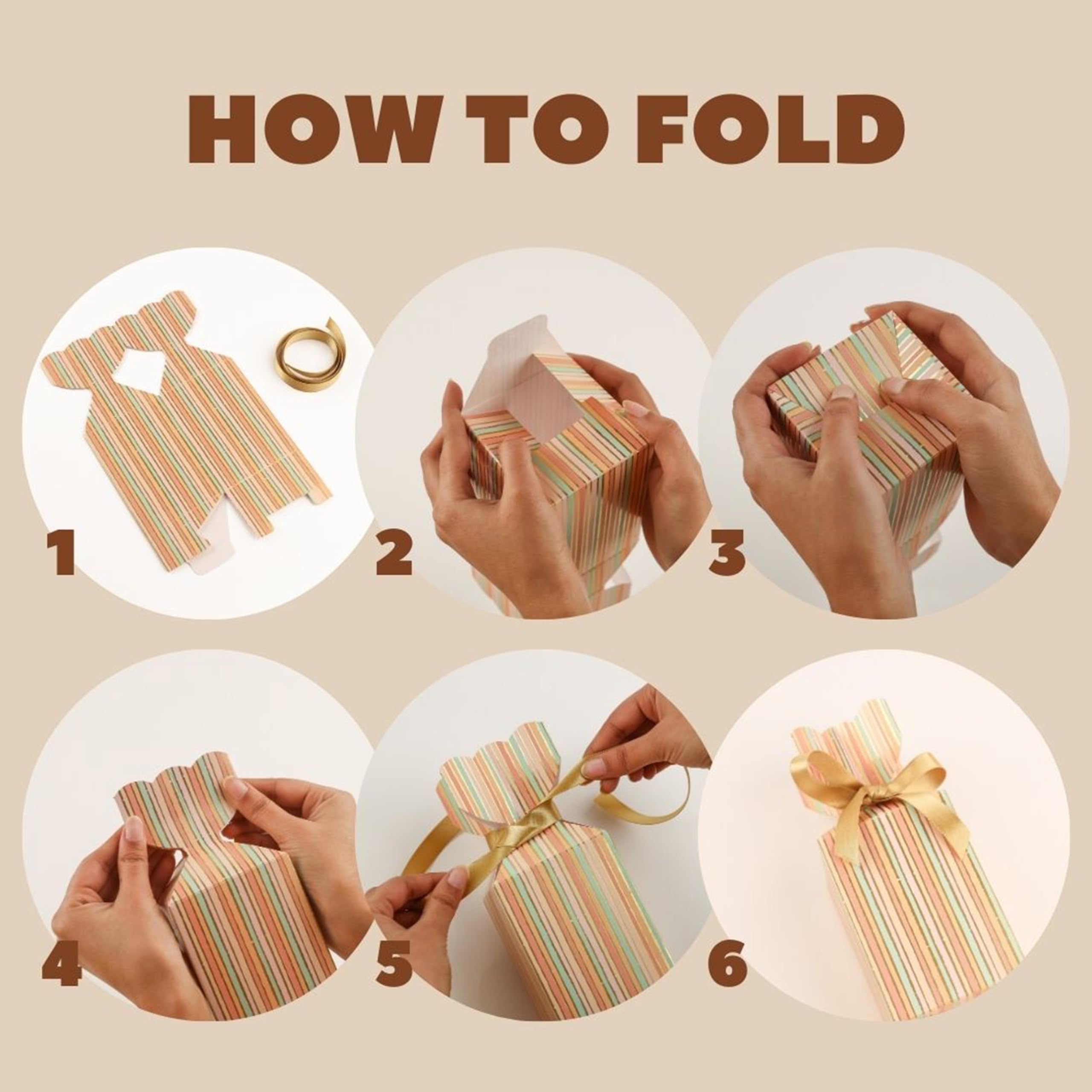 Birch & Co. Premium Gift Box Set - 12 Pack Elegant Paper Favor Boxes with Gold Strips for Baby Showers, Weddings & Special Events - Perfect for Party Favors, Bridal Gifts & Personalized Present Wrapping