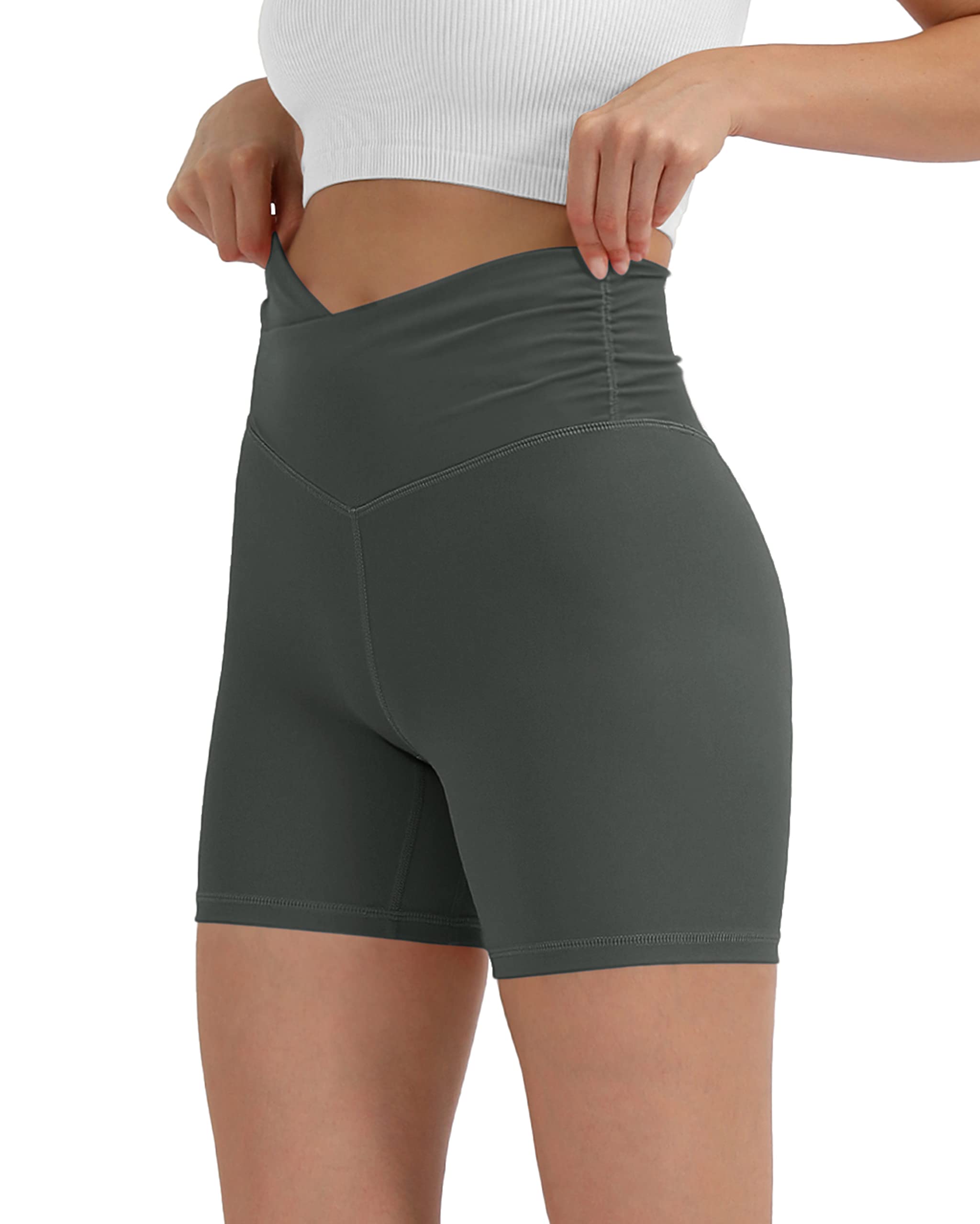 ODODOS Women's High Waist Yoga Shorts - 5
