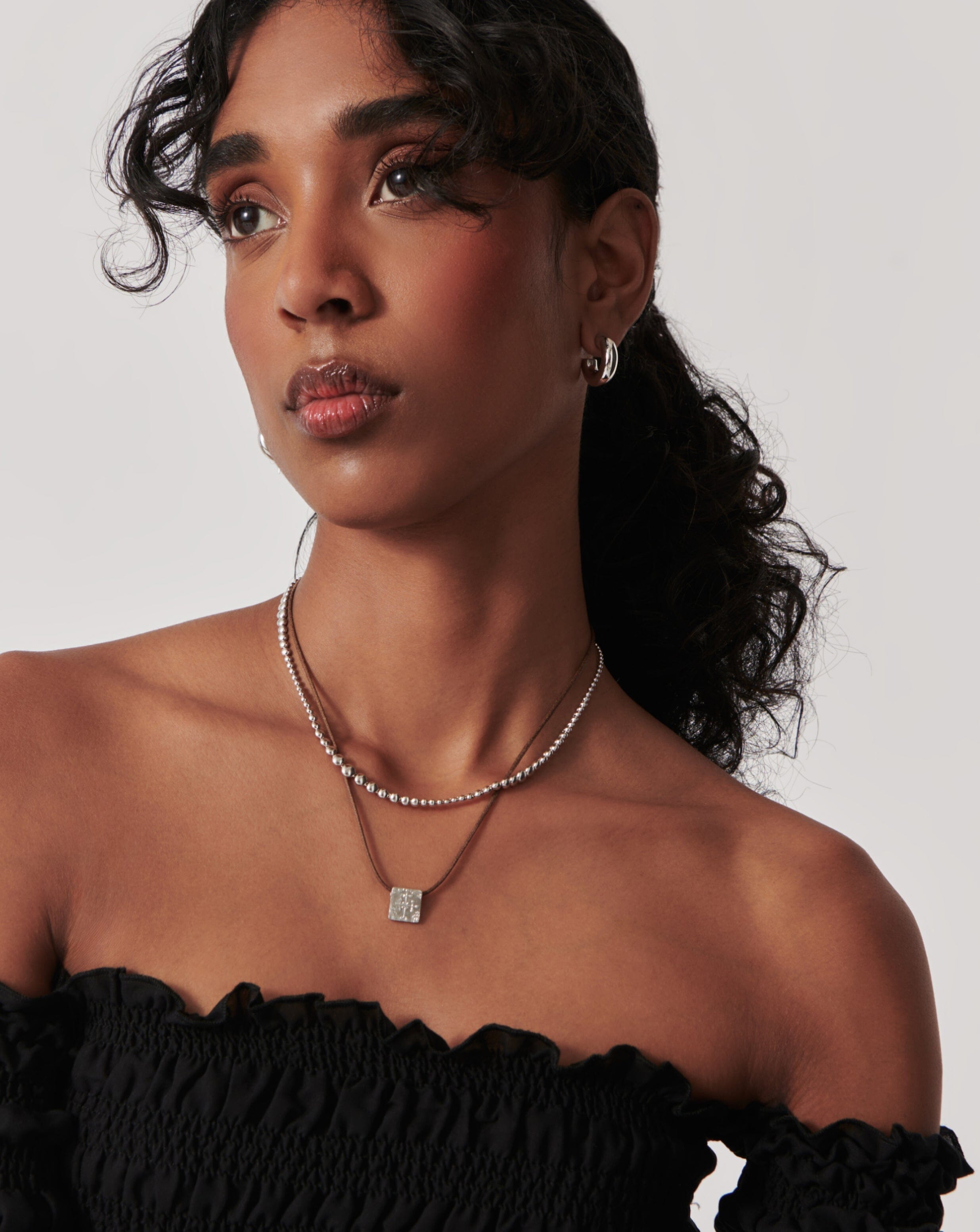 Elegant Beaded Choker Necklace | 925 Sterling Silver Jewelry for Women | Perfect for Parties, Weddings & Everyday Wear