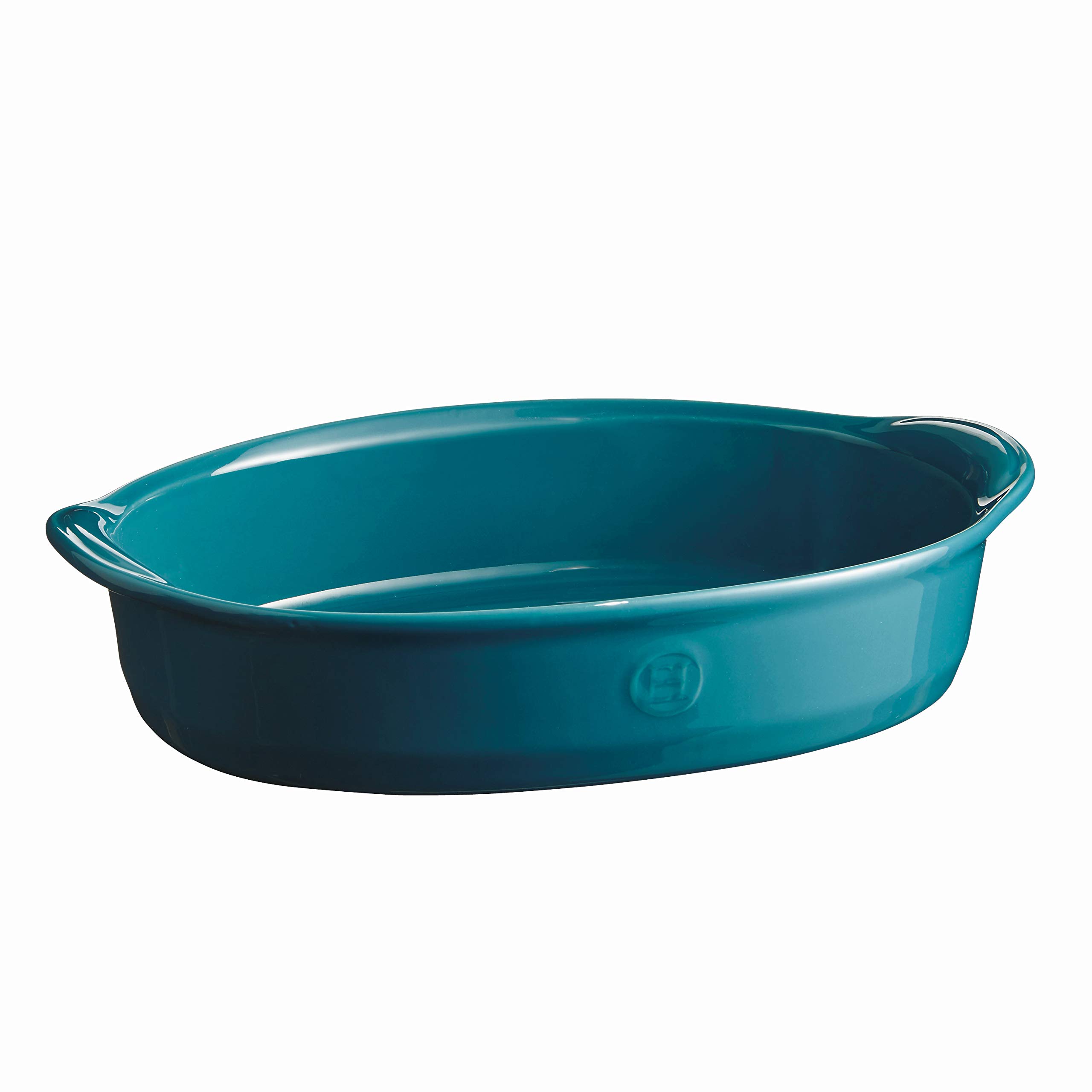 Emile Henry Ultime Large 4.02 Qt Oval Baking Dish - Mediterranean Blue Ceramic Ovenware for Casseroles, Roasts & Desserts | Perfect for Family Dinners & Holiday Baking