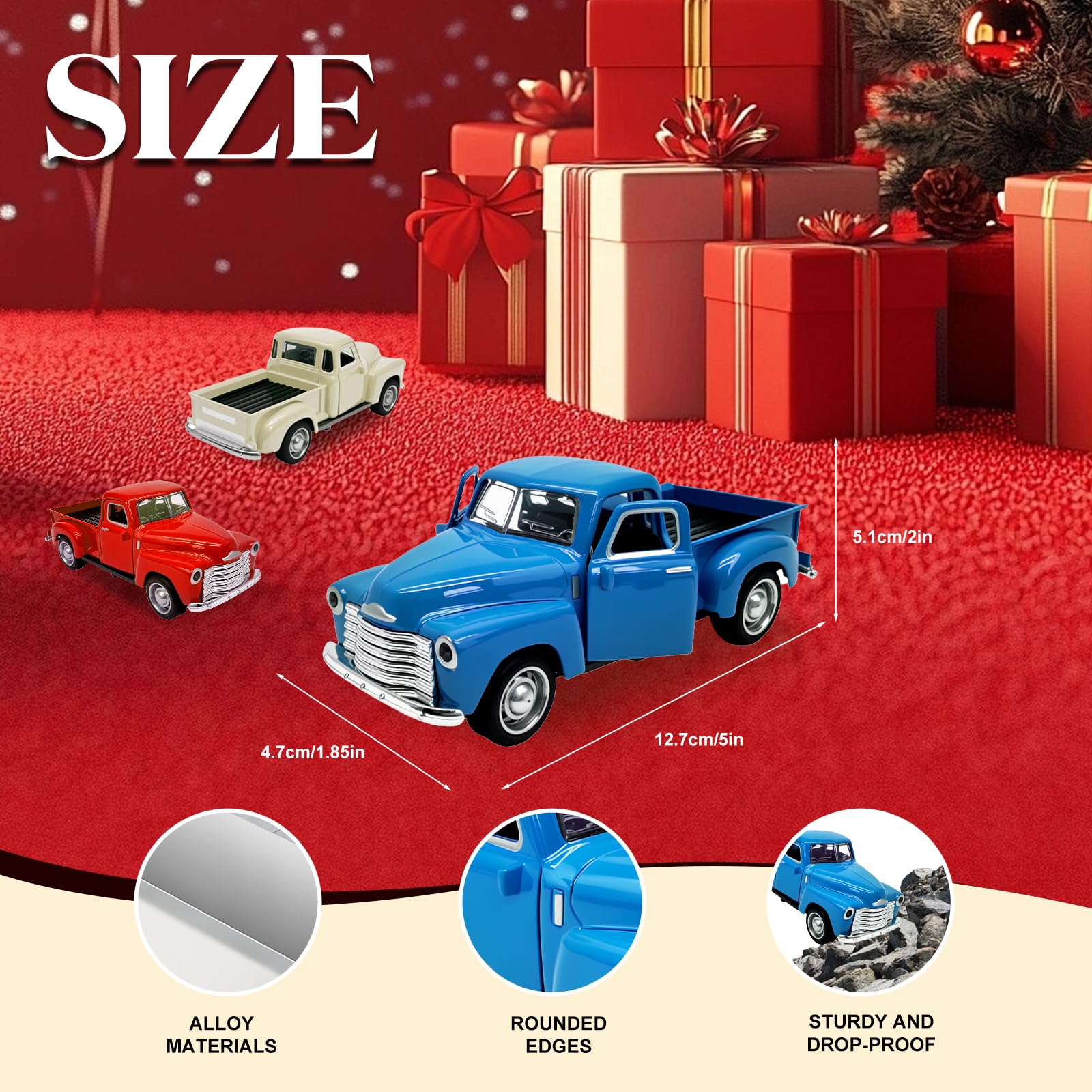 Little Blue Truck Toy - 1:32 Alloy Driveable Kids Car with Opening Doors - Best Gift for Boys & Girls Ages 2-8 - Perfect for Easter, Christmas & Birthday Presents - Great for Pretend Play, Storytelling & Early Learning Activities