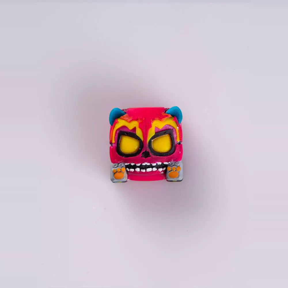 Evil Panda Artisan Keycaps - Custom Personalized Keycaps with Transparent Eyes, Multi-Color Resin Molding for Mechanical Keyboards - Perfect for Gaming, Typing & Keyboard Enthusiasts