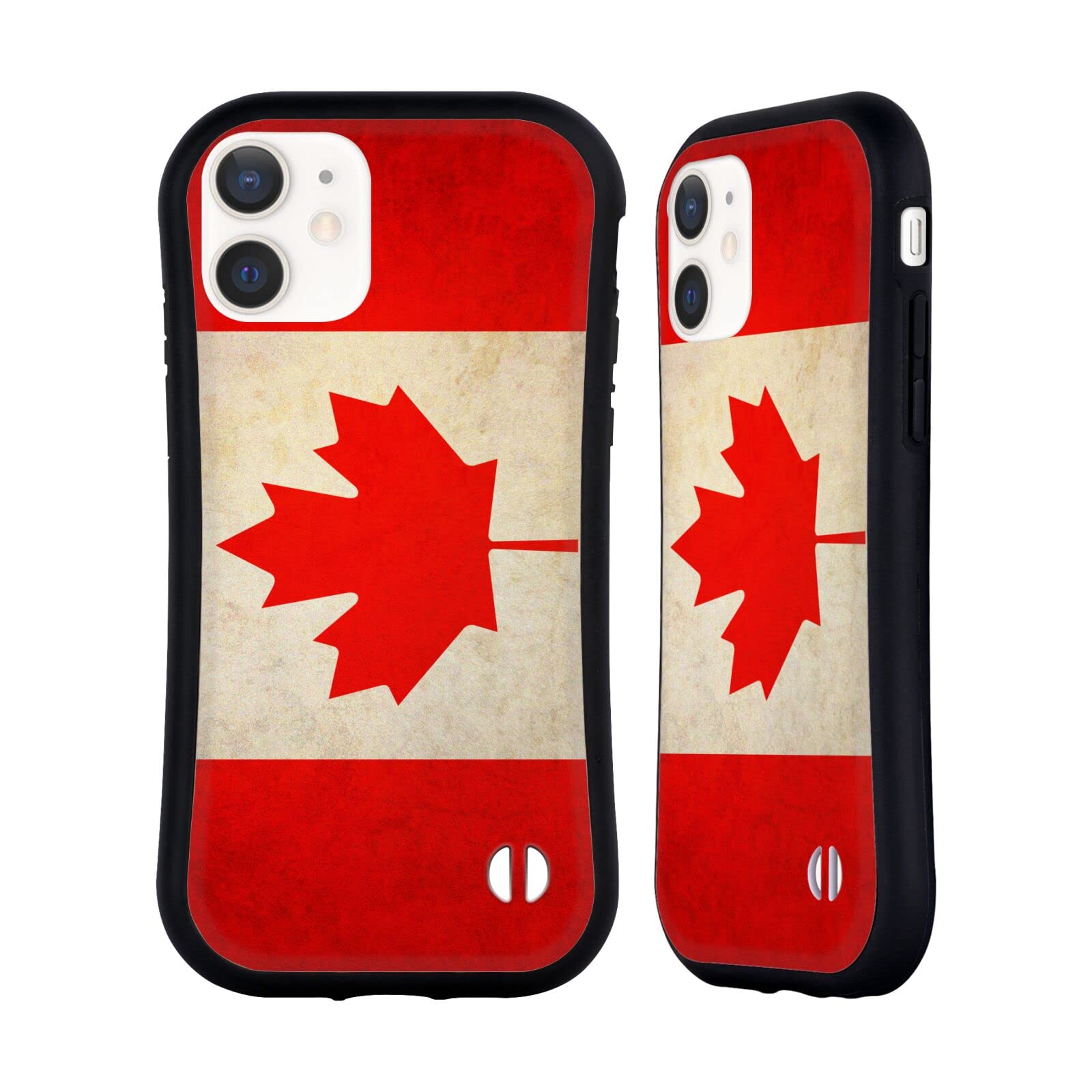 Canada Vintage Flags Hybrid Case Compatible with Apple iPhone 12 Mini - Durable Protective Cover for Everyday Use & Travel