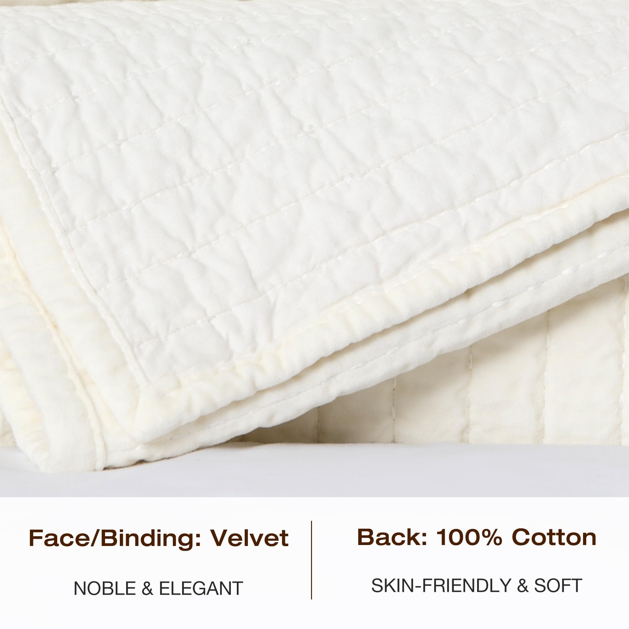 ELEGANT LIFE HOME Velvet Quilt Oversized King Size 108
