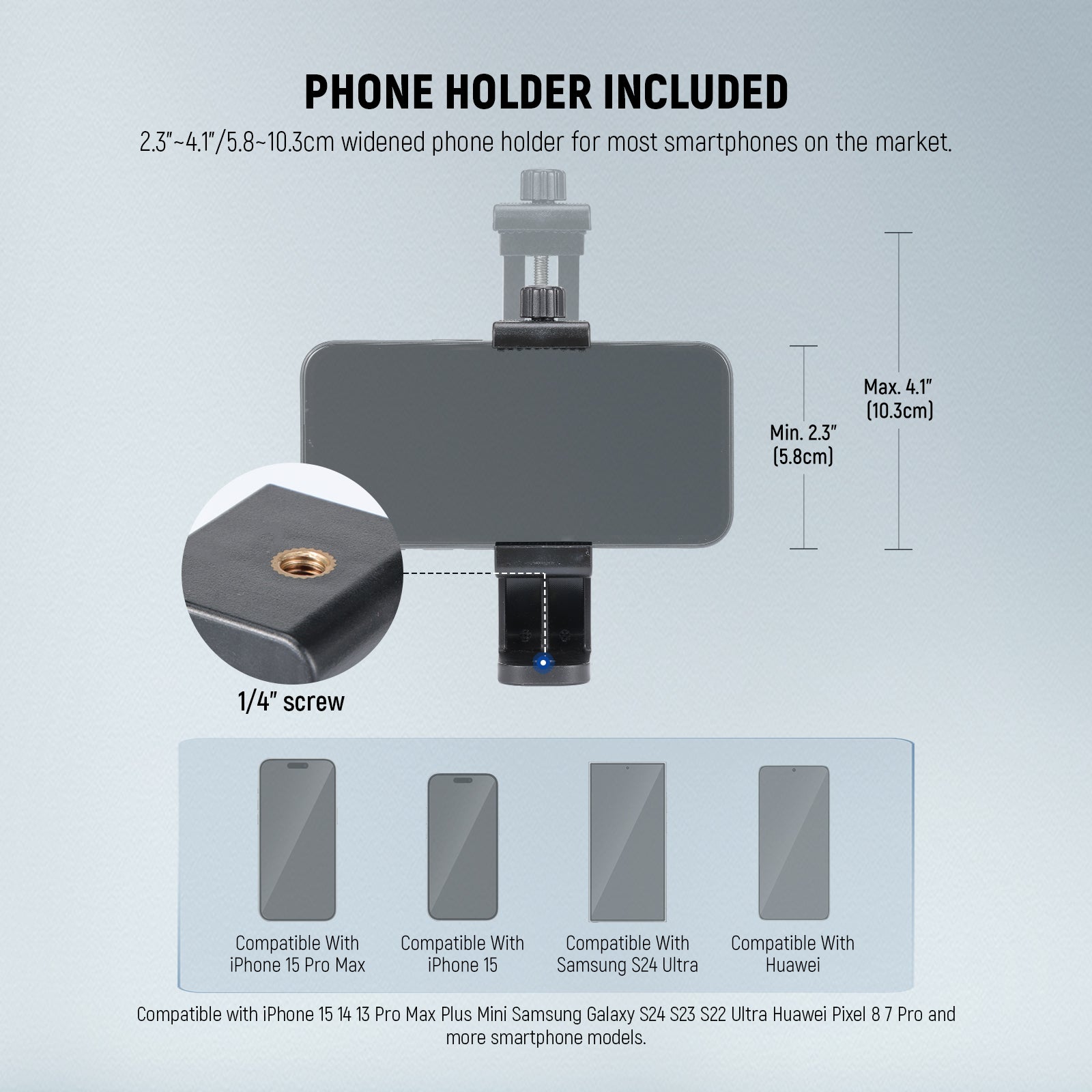 NEEWER BASICS TP02 Compact Desktop Tripod Stand for Smartphones, DSLR Cameras & Action Cameras - Perfect for Vlogging, Live Streaming & Photography at Home or Office