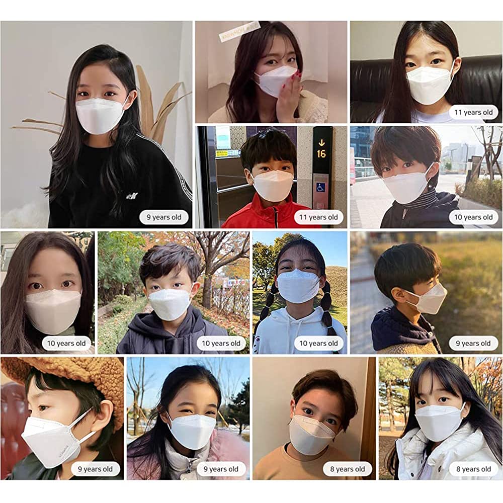10 Pack Kids Disposable Face Masks - 4-Layer Premium KF94 Protection, Individually Wrapped Colorful Earloop Masks for Ages 3-9 | School, Travel & Daily Protection