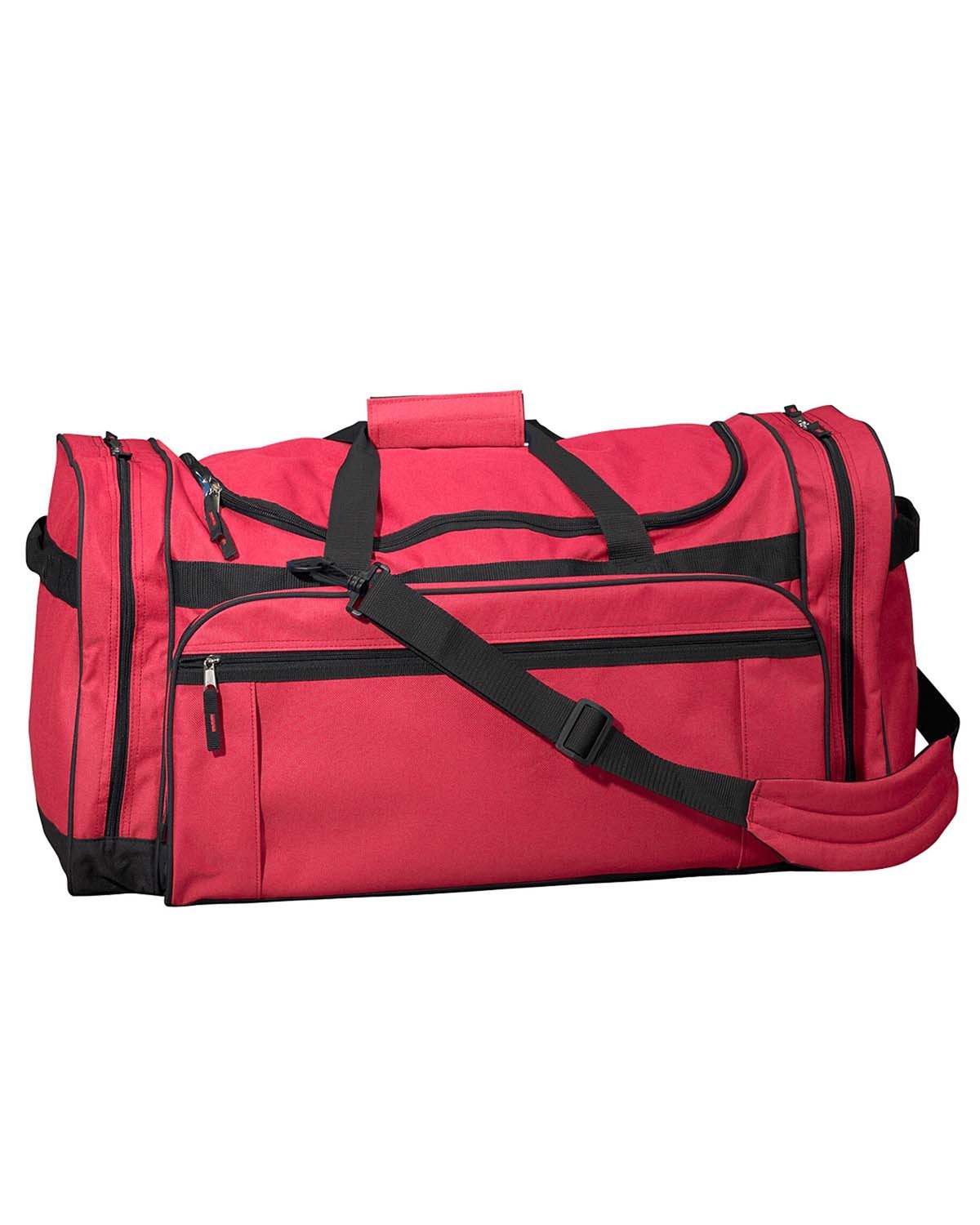 Explorer Large Duffel Bag - 55L Travel Duffel with Shoulder Strap, Water-Resistant Red Duffle Bag for Gym, Camping, Hiking & Weekend Getaways