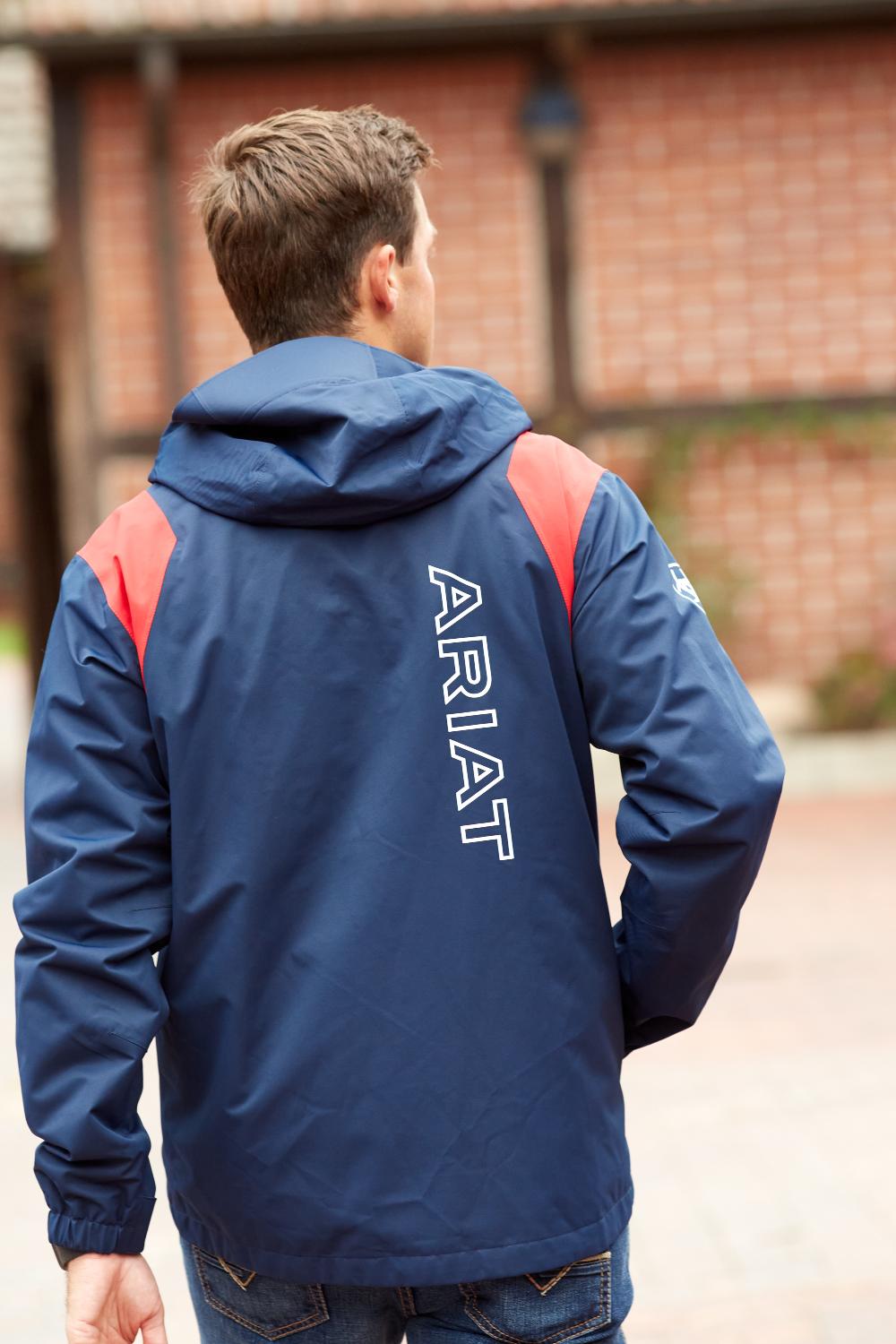 Ariat Men's Spectator Waterproof Jacket - Lightweight Outdoor Raincoat for Hiking, Fishing & Camping - Windproof & Breathable