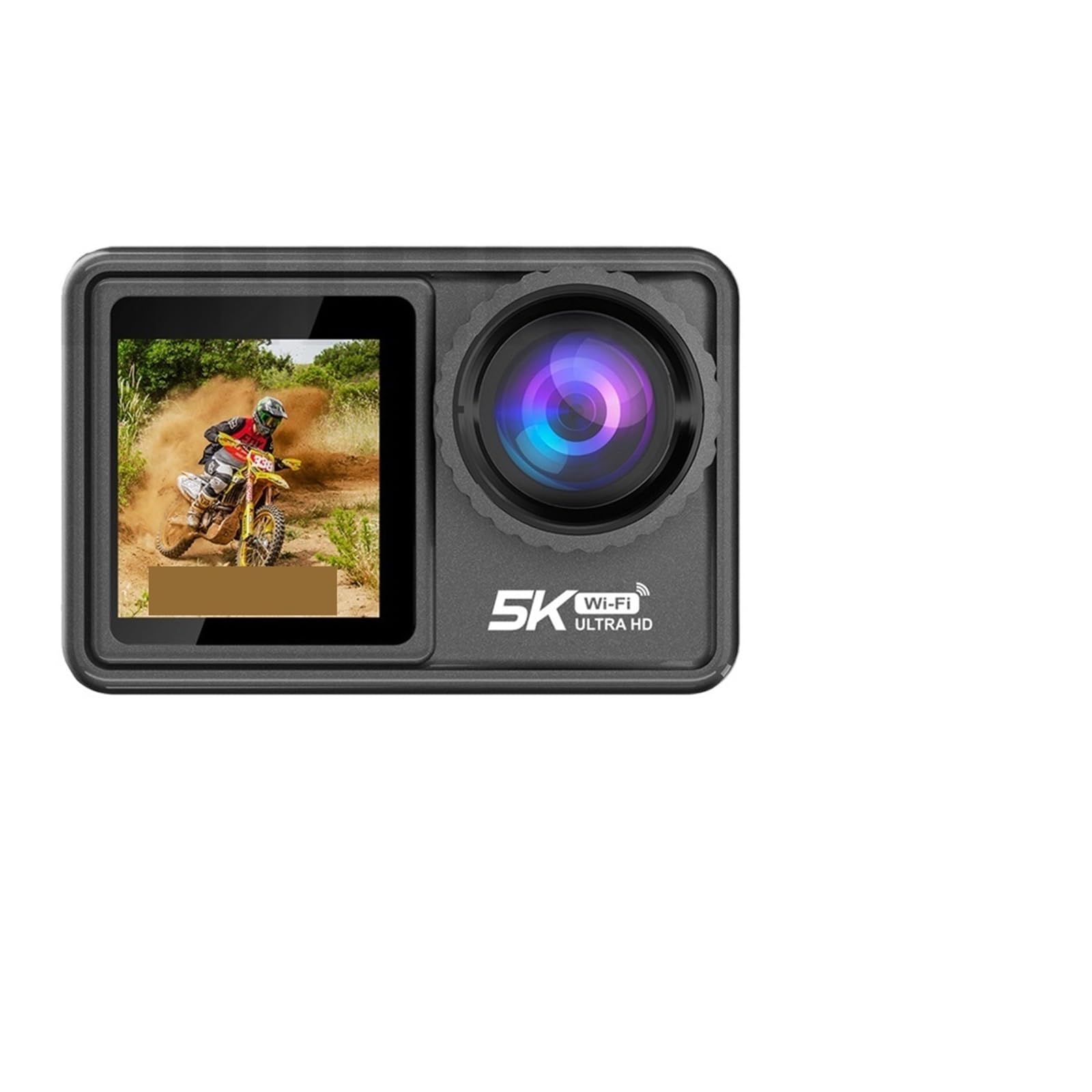 NMBHUS 5K 4K 60FPS Action Camera with Interchangeable Lens, 48MP Zoom, Electronic Stabilizer, WiFi for Vlogging, Travel, Sports & Outdoor Adventures (Memory Card Not Included)