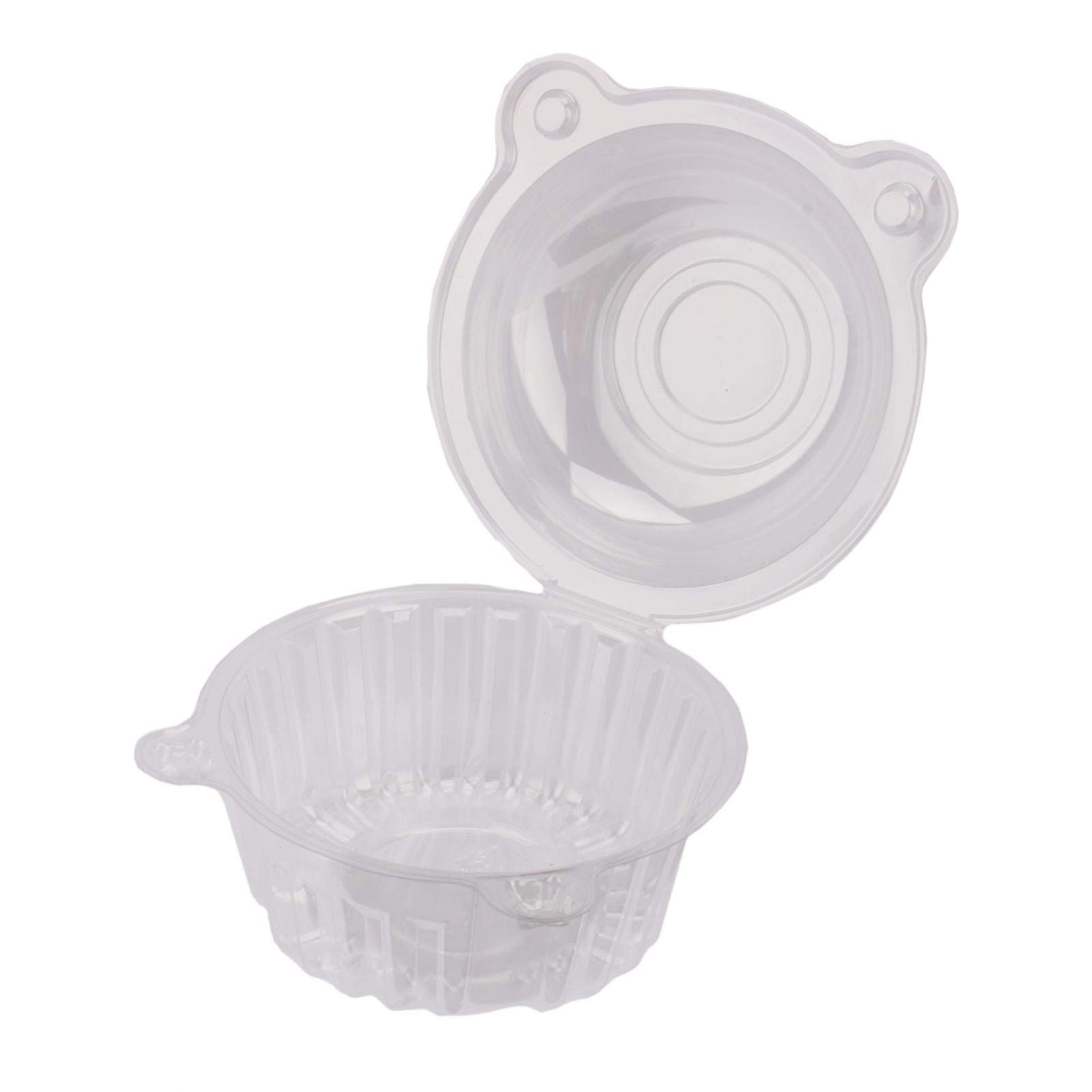 **100pcs Clear Plastic Cupcake Containers with Lids - Dome Muffin Pods, Cake Boxes for Baking, Dessert Storage & Party Gifts - Perfect for Birthday, Wedding & Holiday Treats**