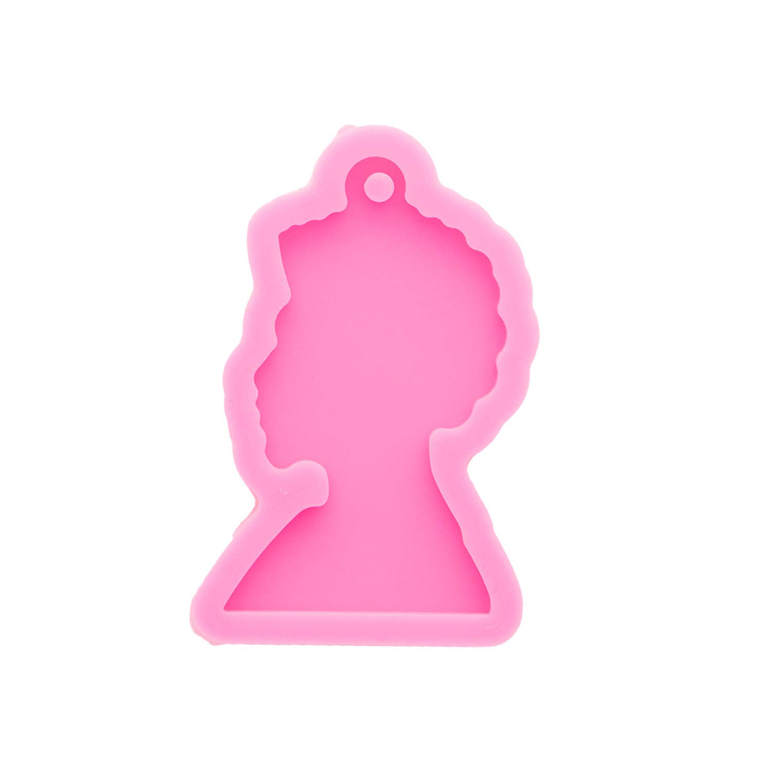 High Gloss Afro Man Resin Mold - Silicone Keychain Mold for DIY Jewelry Making, Necklace Charms & Epoxy Resin Crafts - Perfect for Handmade Gifts, Party Favors & Unique Accessories