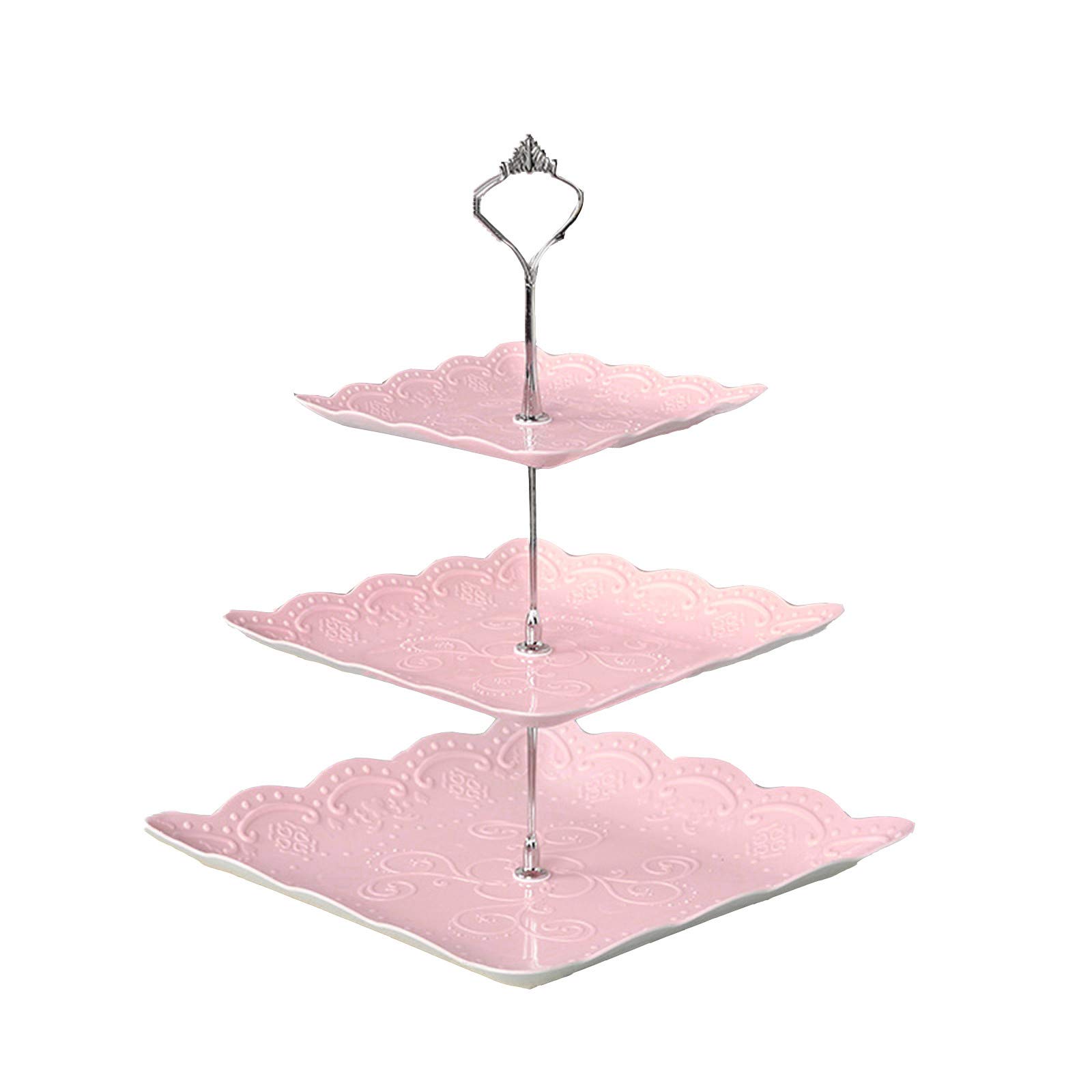 Plastic Cake & Dessert Stand Set for Dried Fruit Display - Under Bed Shoe Storage Organizer with Wheels | Perfect for Kitchen Counter, Party Serving & Bedroom Organization