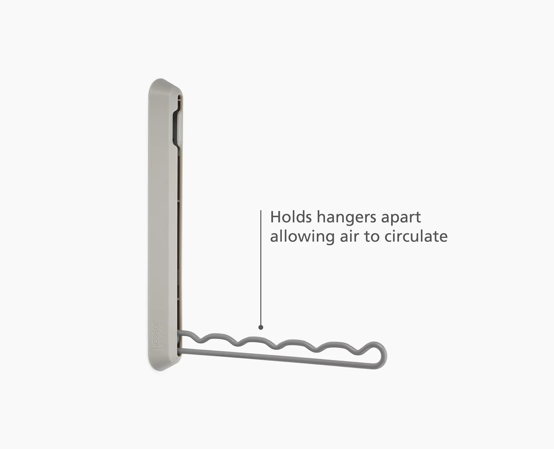 Orderly™ Ecru Retractable Hanging Rail - Space Saving Closet Organizer for Clothes, Scarves & Belts | Perfect for Bedroom, Dorm & Small Spaces