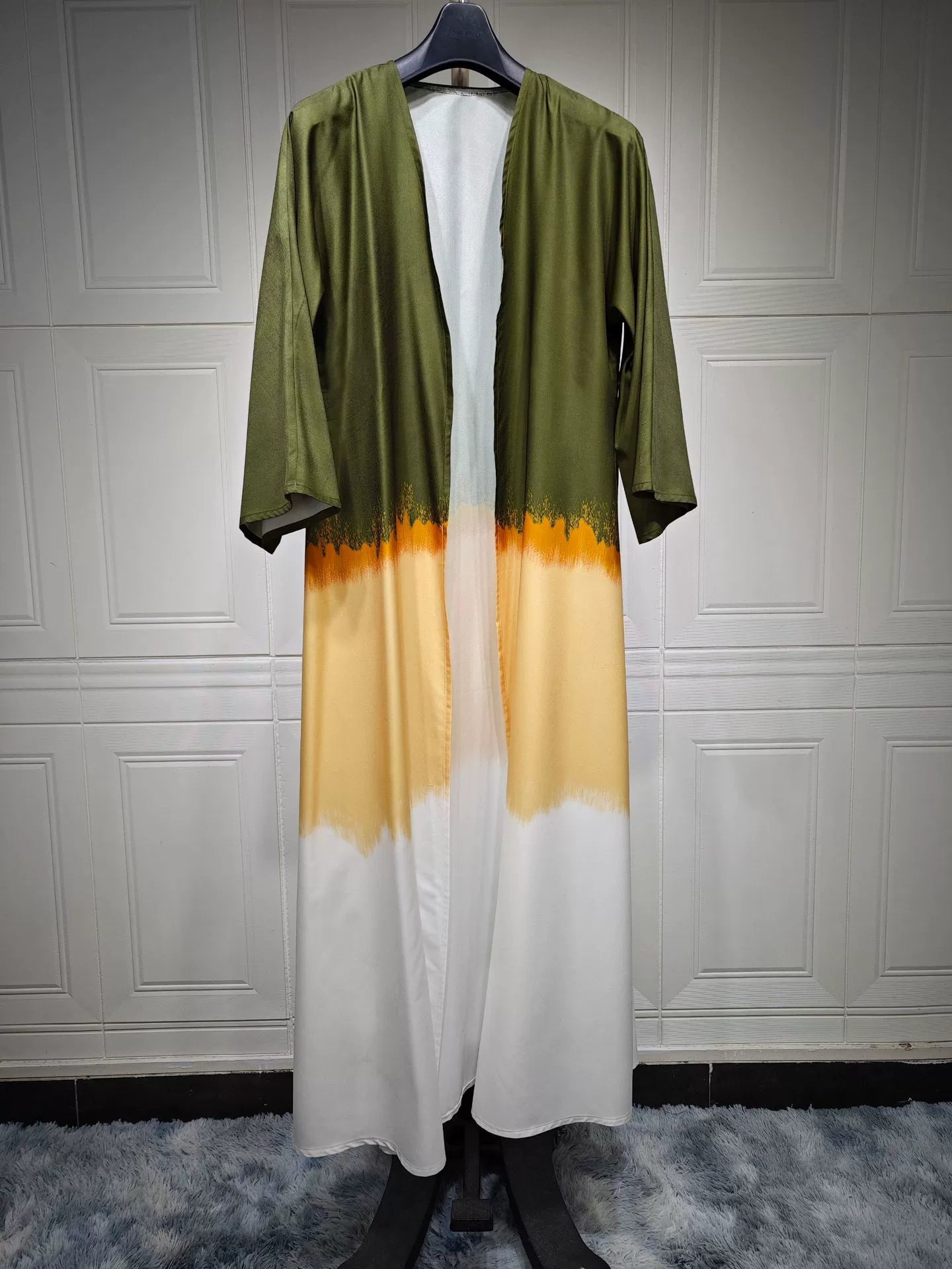 Boho Tie Dye Cape Cardigan Dress - Long Open Front Abaya Kimono Cover Up for Women | Perfect for Beach, Festival & Lounge Wear