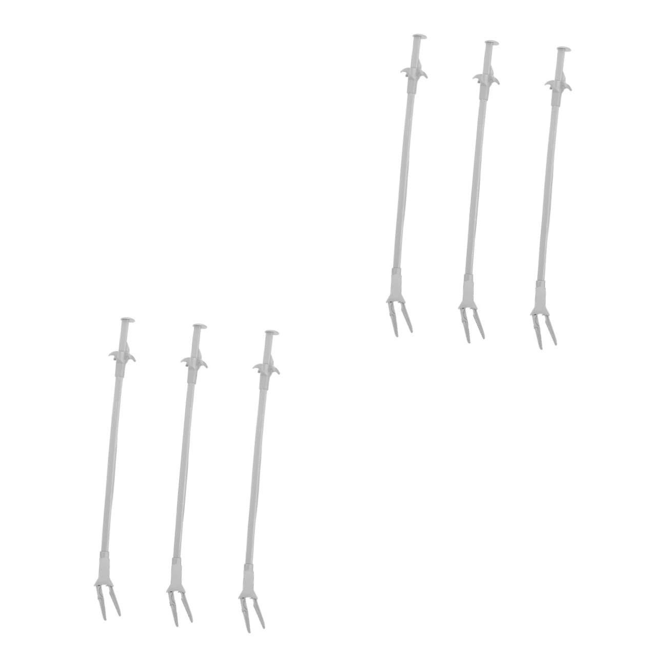 BCOATH 6 Pack Aquatic Plant Clips - Plastic Aquarium Feeding Tongs for Fish Tank, Terrarium, Glass Container - Perfect for Feeding, Trimming & Plant Maintenance in Home Aquariums