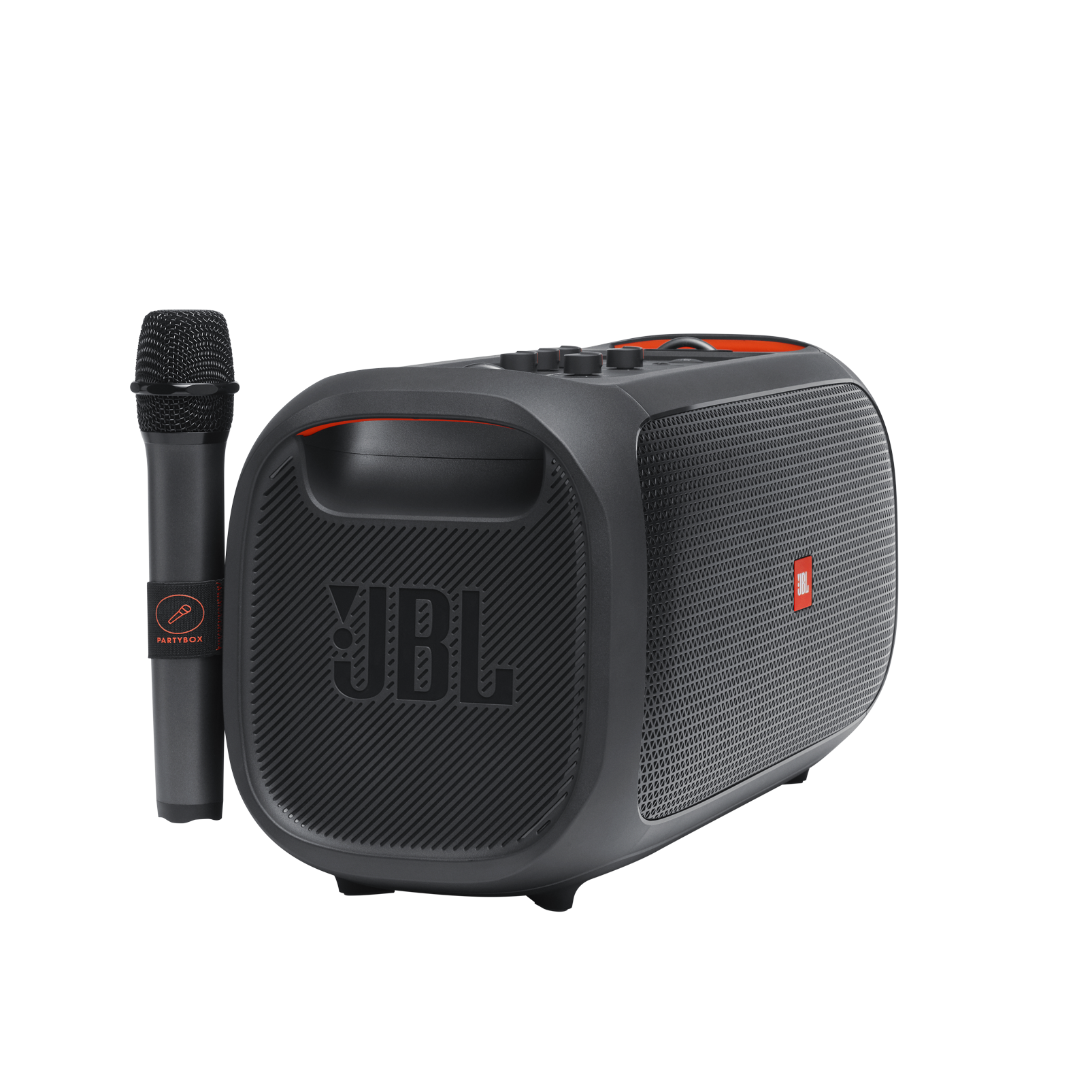 JBL Party Box On The Go Portable Bluetooth Speaker with Built-in LED Lights & Wireless Mic - Perfect for Outdoor Parties, Beach Gatherings & Home Karaoke Nights