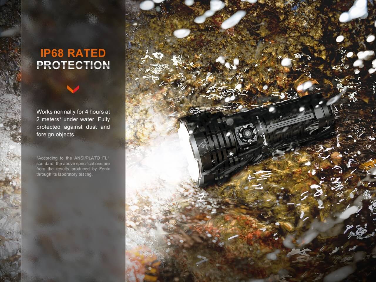 Fenix LR40R V2.0 Rechargeable LED Flashlight - 12000 Lumens, Waterproof Search Light for Outdoor Adventures, Camping, Hiking & Emergency Use
