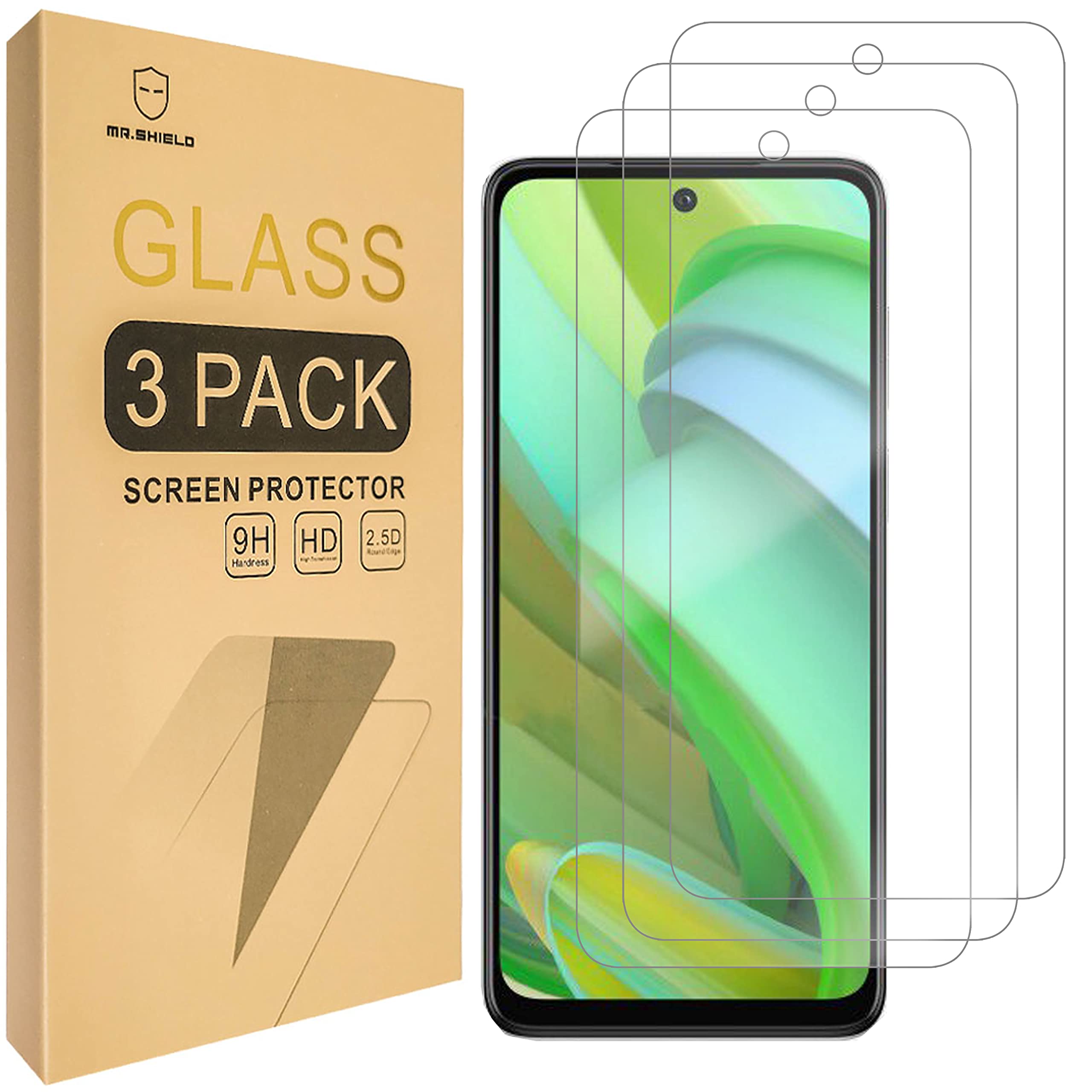 Mr.Shield 3-Pack Tempered Glass Screen Protector for Motorola Moto G Power 5G (2023) - 9H Hardness for Ultimate Protection