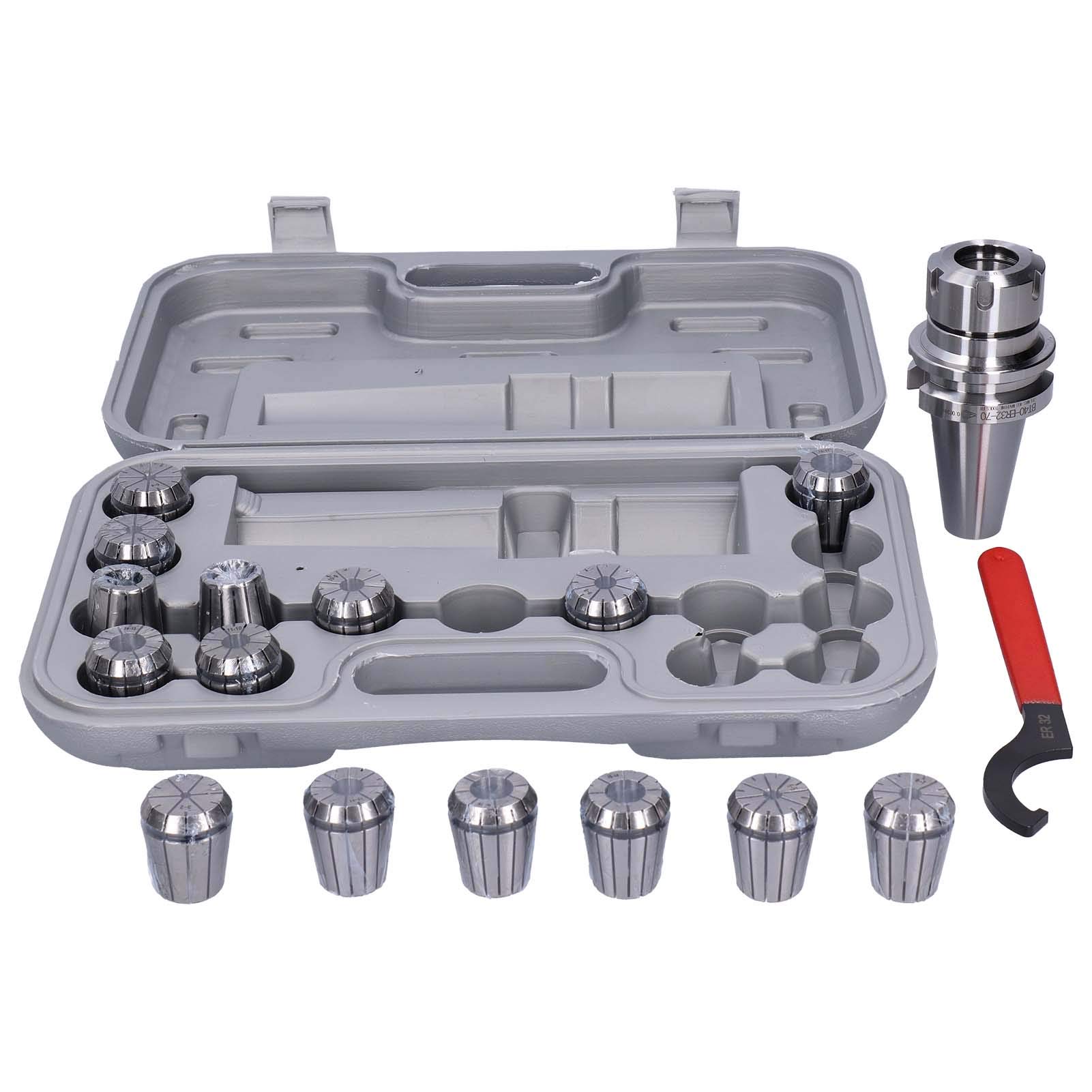 15Pcs 20CrMnTi Spring Collet Set - CNC Machine Tool Holder for Milling, Lathe & Engraving | High Elasticity ER Collet Chuck | Perfect for CNC Machining, Metalworking & Precision Engineering