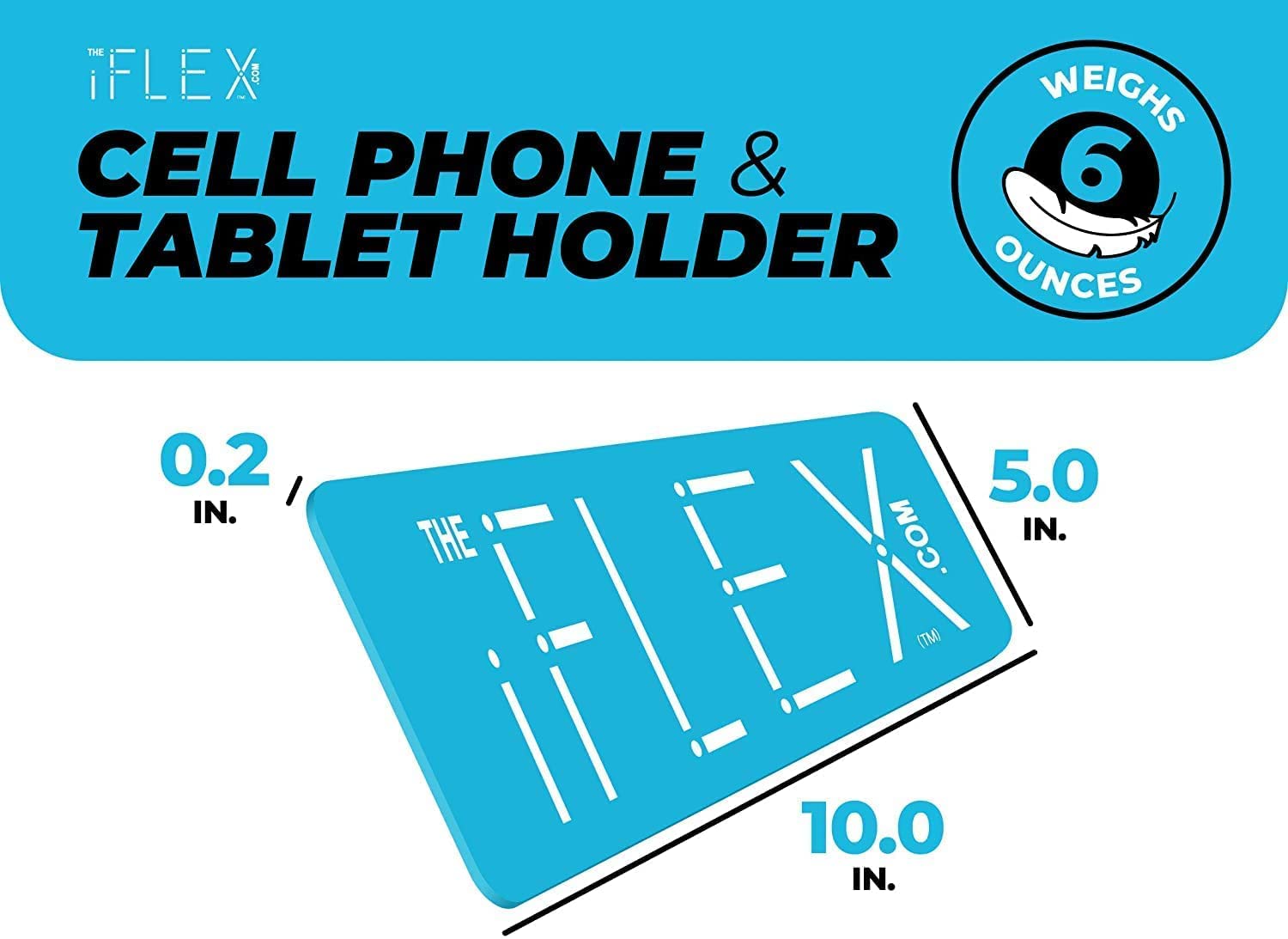iFLEX Adjustable Cell Phone Stand & Tablet Holder - Flexible Phone Stand for iPhone, iPad, Samsung - Perfect for Video Calls, Watching Videos, Reading & Desk Work (Sky Blue, 2-Pack) | Home Office, Bedside, Kitchen & Travel Use