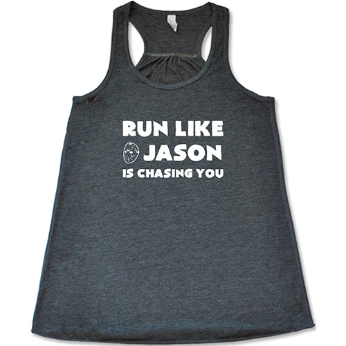 Run Like Jason Is Chasing You Horror Movie T-Shirt - Funny Halloween Costume & Horror Fan Gift for Men Women