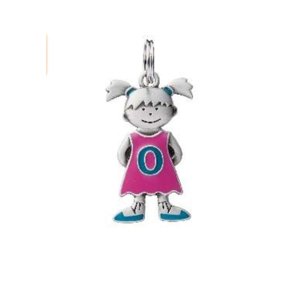 Initial Kid's Name Tag for Girls - Personalized ID Tag for School, Daycare & Travel - Durable & Customizable Kids Safety Accessories