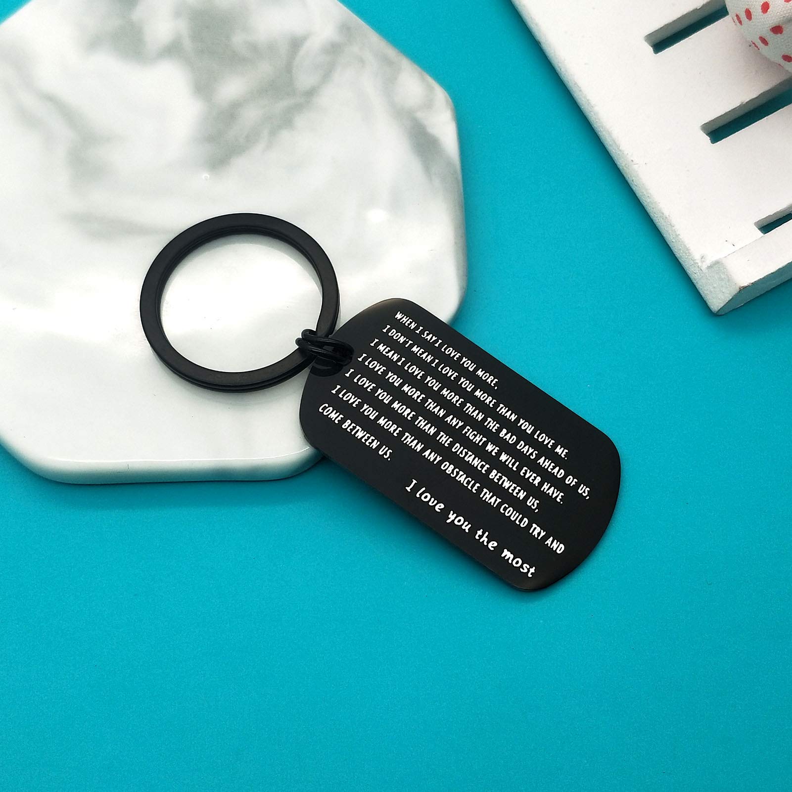 I Love You Keychain - Romantic Gift for Boyfriend, Husband, Wedding Anniversary, Christmas, Birthday & Valentine's Day - Perfect for Couples & Special Occasions