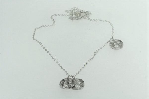 Sterling Silver Battered Disc Necklace - Boho Chic Jewelry for Women, Perfect for Layering and Everyday Wear