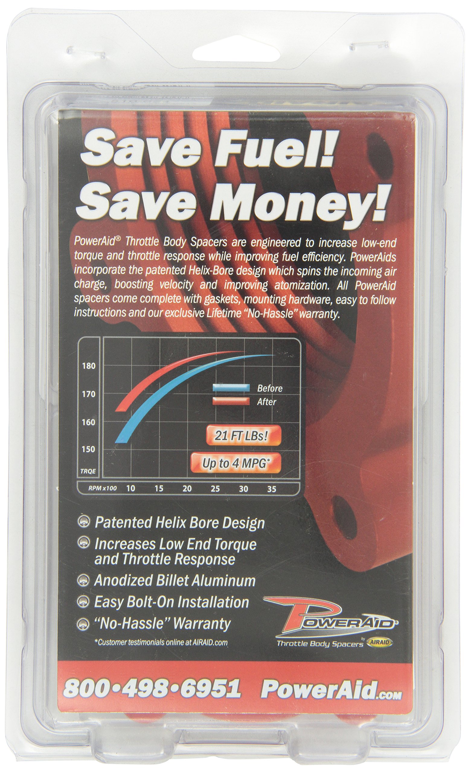 Airaid 510-624 PowerAid Throttle Body Spacer for Improved Airflow & Performance – Compatible with [Vehicle Models] – Ideal for Off-Roading, Racing & Engine Upgrades