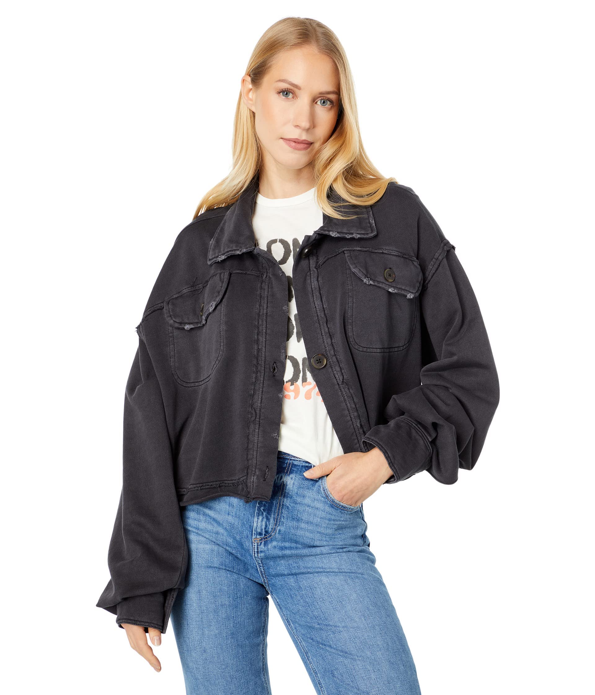 Free People Saturday Shirt Jacket - Women's Lightweight Button-Up Overshirt for Spring & Fall | Casual Layering, Weekend Outfits & Boho Style