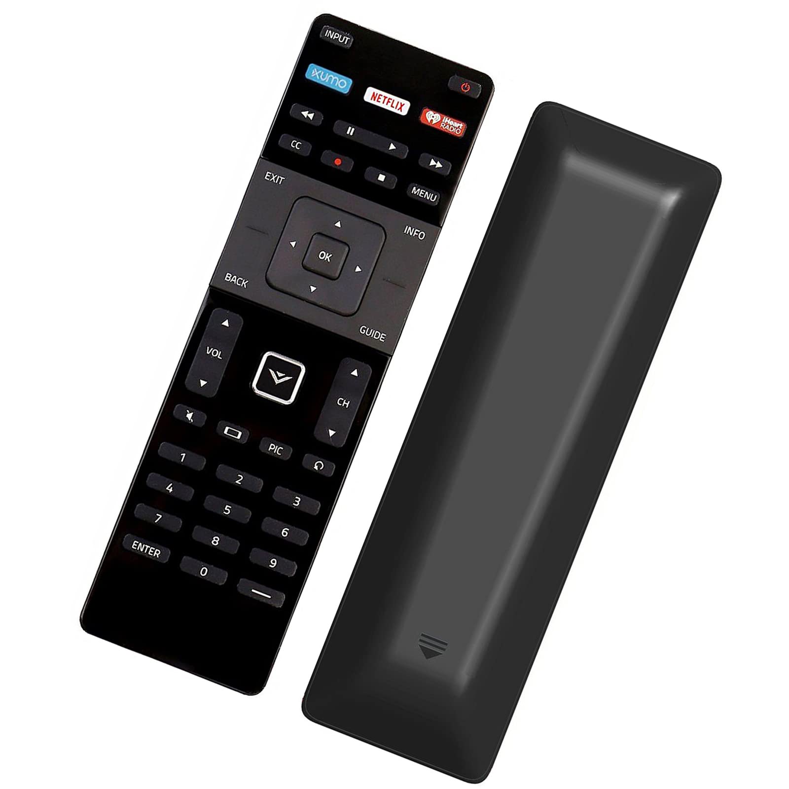 PerFascin XRT122 Universal Replacement Remote Control for Vizio Smart TV Models D32-D1, D32H-D1, D32X-D1, D39H-D0, D40-D1, D40U-D1, D55U-D1, D58U-D3, D60-D3, D65U-D2, E32-C1, E32H-C1, E40-C2, E40X-C2, E43-C2, E48-C2, E50-C1, D40F-E1, E55-C1 - Perfect for Home Entertainment & Smart TV Control