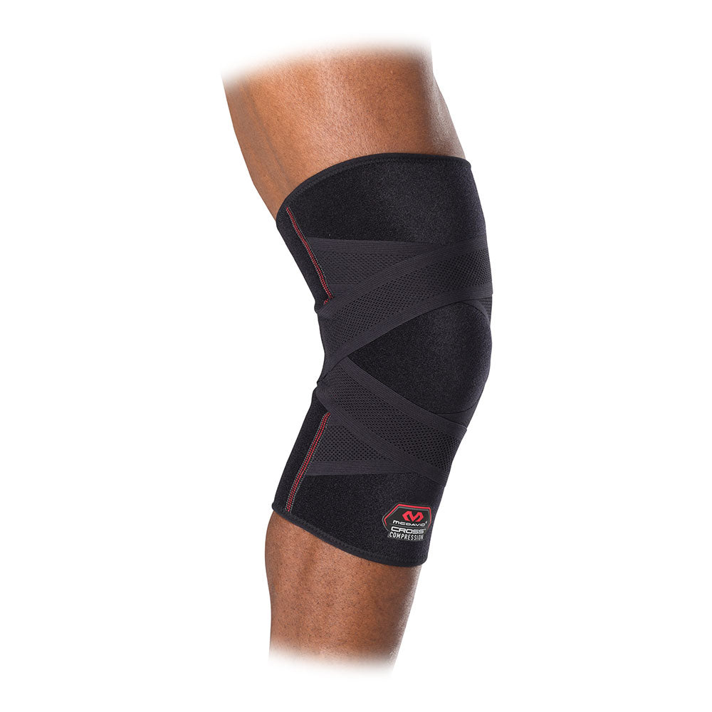 Cross Compression™ Adjustable Knee Sleeve with Support Straps - Ideal for Running, Weightlifting & Joint Pain Relief