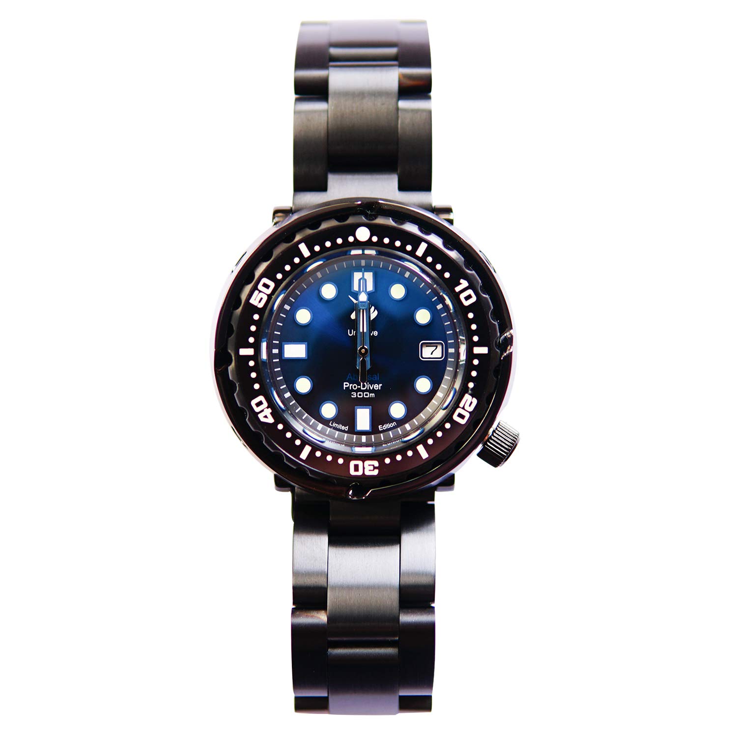 PROXIMA Men's Automatic Diving Watch - 30Bar Water Resistant Self-Winding Mechanical Wristwatch with C3 Luminous, Sapphire Crystal & Ceramic Bezel (Black) - Perfect for Scuba Diving, Snorkeling and Outdoor Adventures
