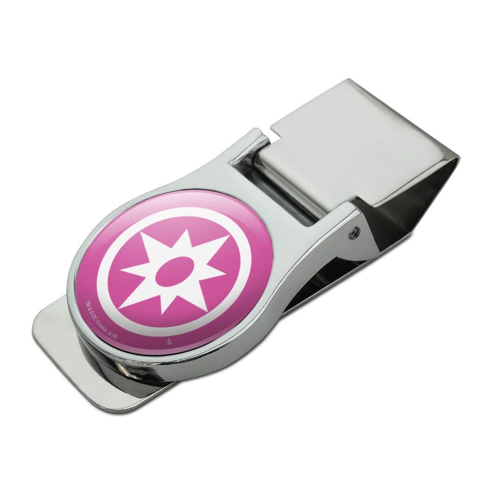 Green Lantern Blackest Night Star Sapphire Logo Satin Chrome Plated Metal Money Clip - DC Comics Collectible Gift for Fans & Wallet Organizer for Men