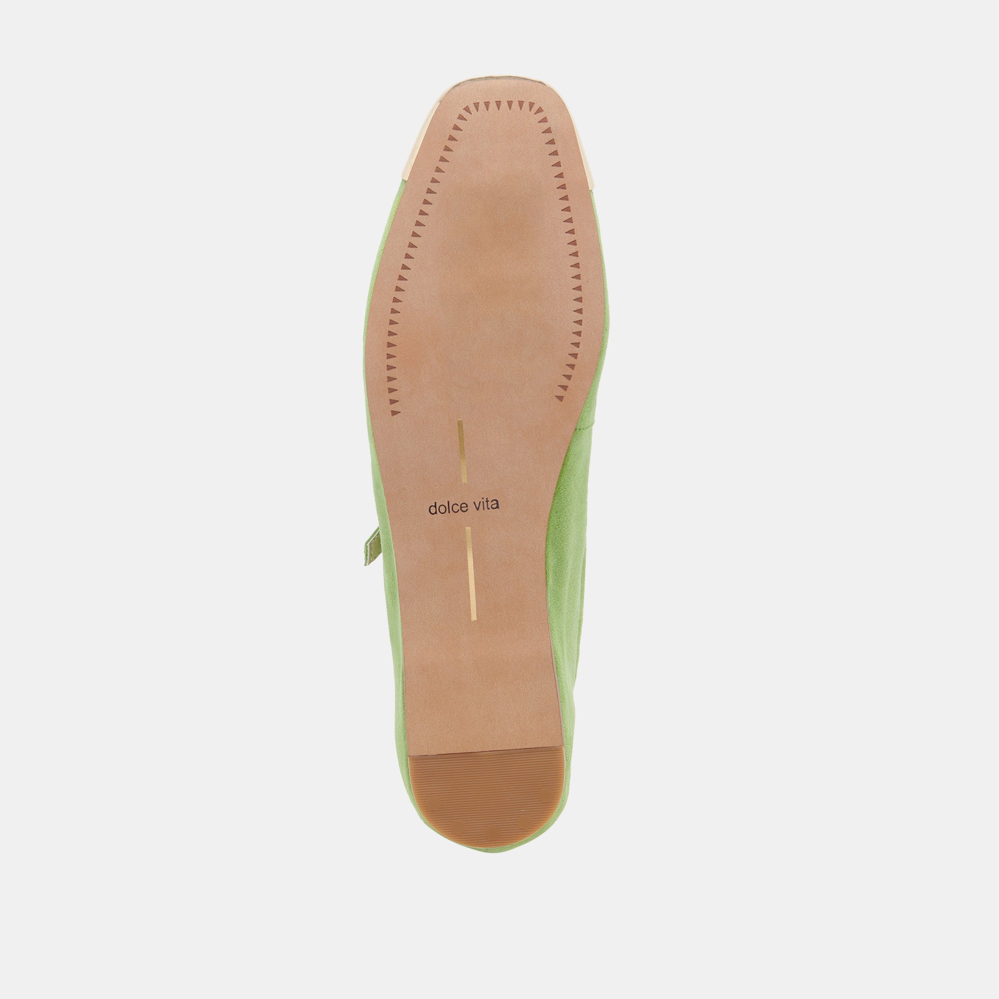 Reyes Women's Lime Suede Toe Cap Ballet Flats - Comfortable & Stylish for Work, Office, and Casual Wear
