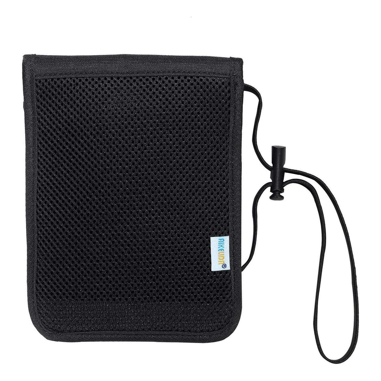 RFID Blocking Travel Neck Wallet for Women & Men - Secure Passport Holder & ID Protector - Anti-Theft Hidden Pouch for Money, Cards & Valuables - Perfect for Airports, Vacations & Daily Commute (Black)