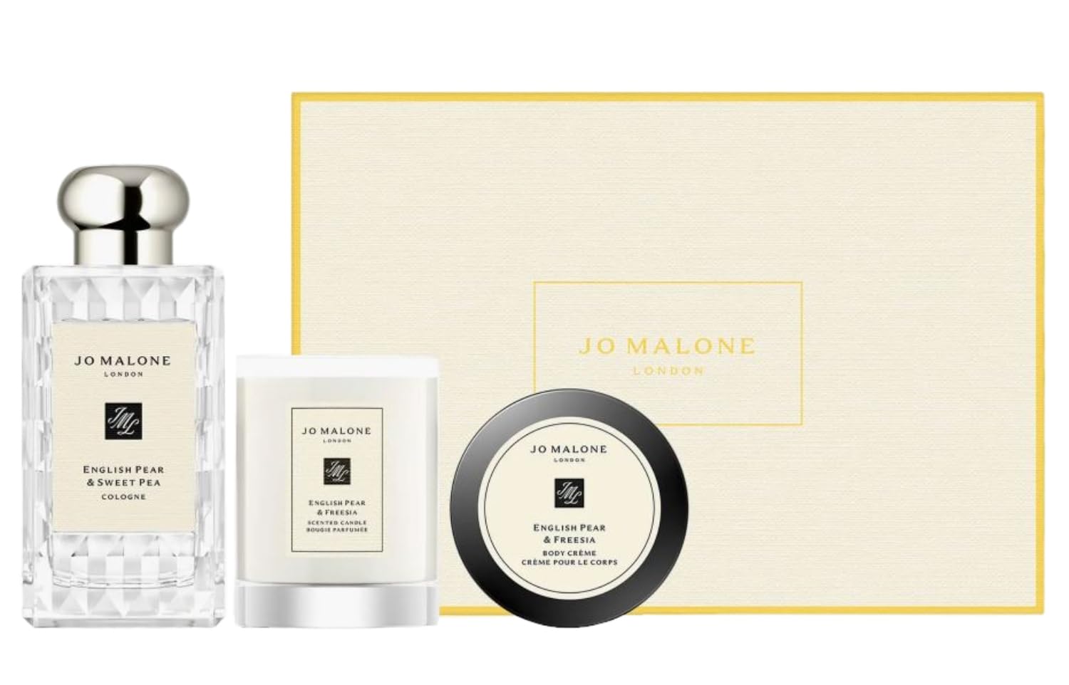 Jo Malone London English Pear & Freesia Layering Collection - 3 Piece Luxury Perfume Gift Set for Women, Perfect for Birthday, Anniversary & Holiday Gifting